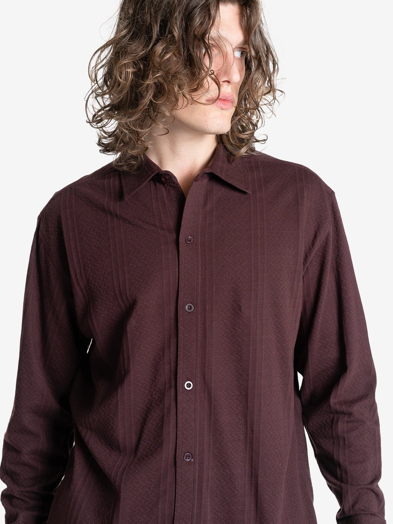 Future Feelings Long Sleeve Shirt - Deep Plum XS