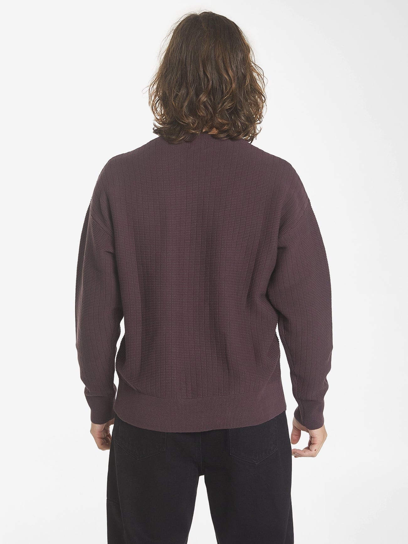 Republic Crew Knit - Deep Plum XS