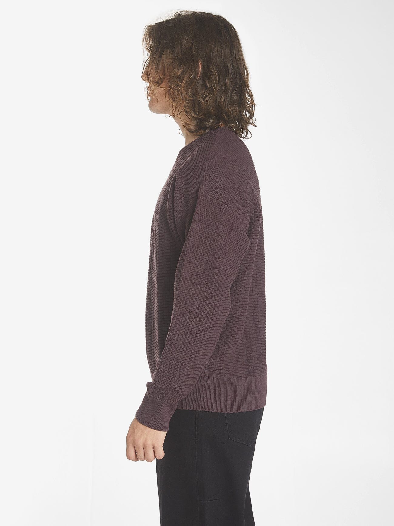 Republic Crew Knit - Deep Plum XS