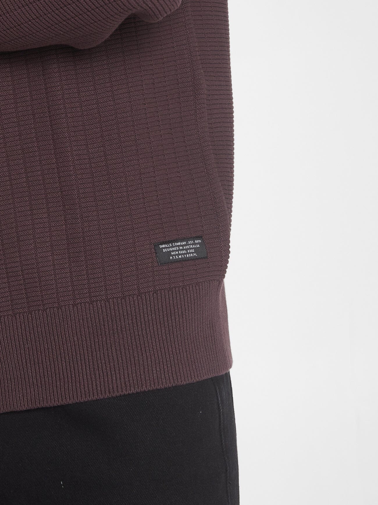 Republic Crew Knit - Deep Plum XS