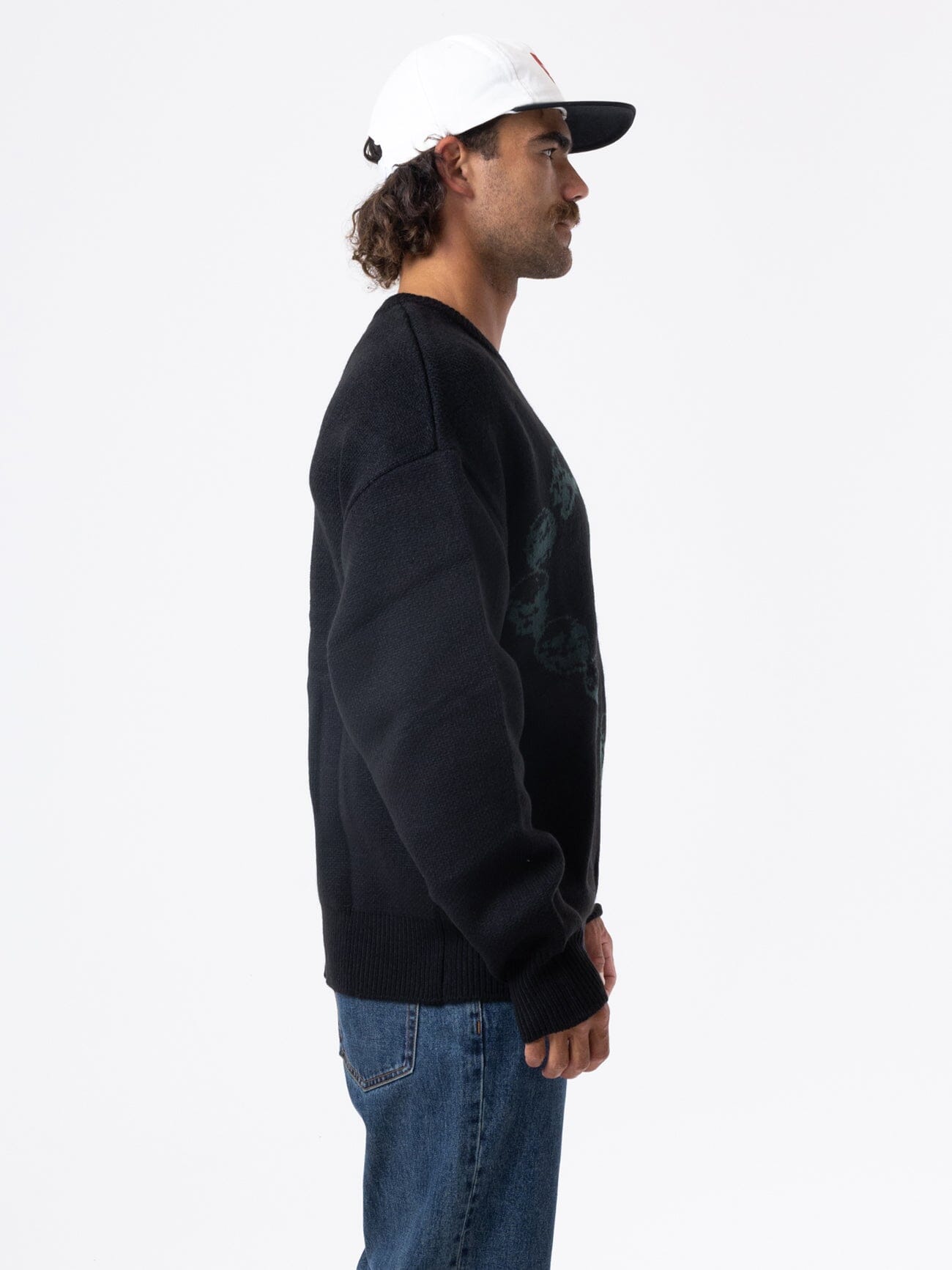 Controlled Damage Crew Knit - Black