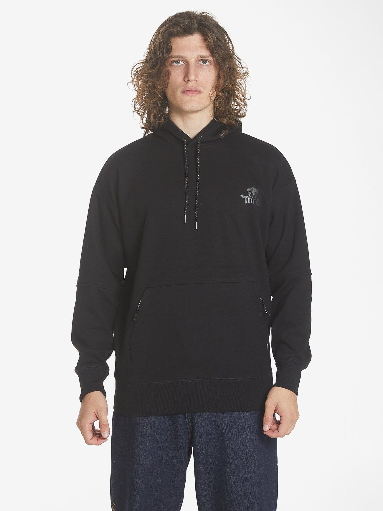 Underground Slouch Pull On Hood - Black XS