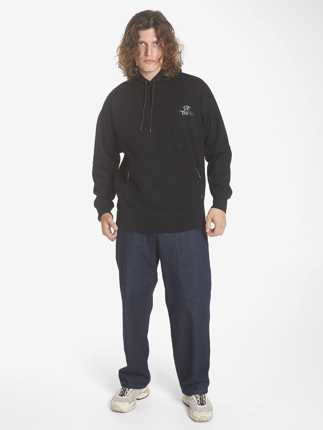 Underground Slouch Pull On Hood - Black XS