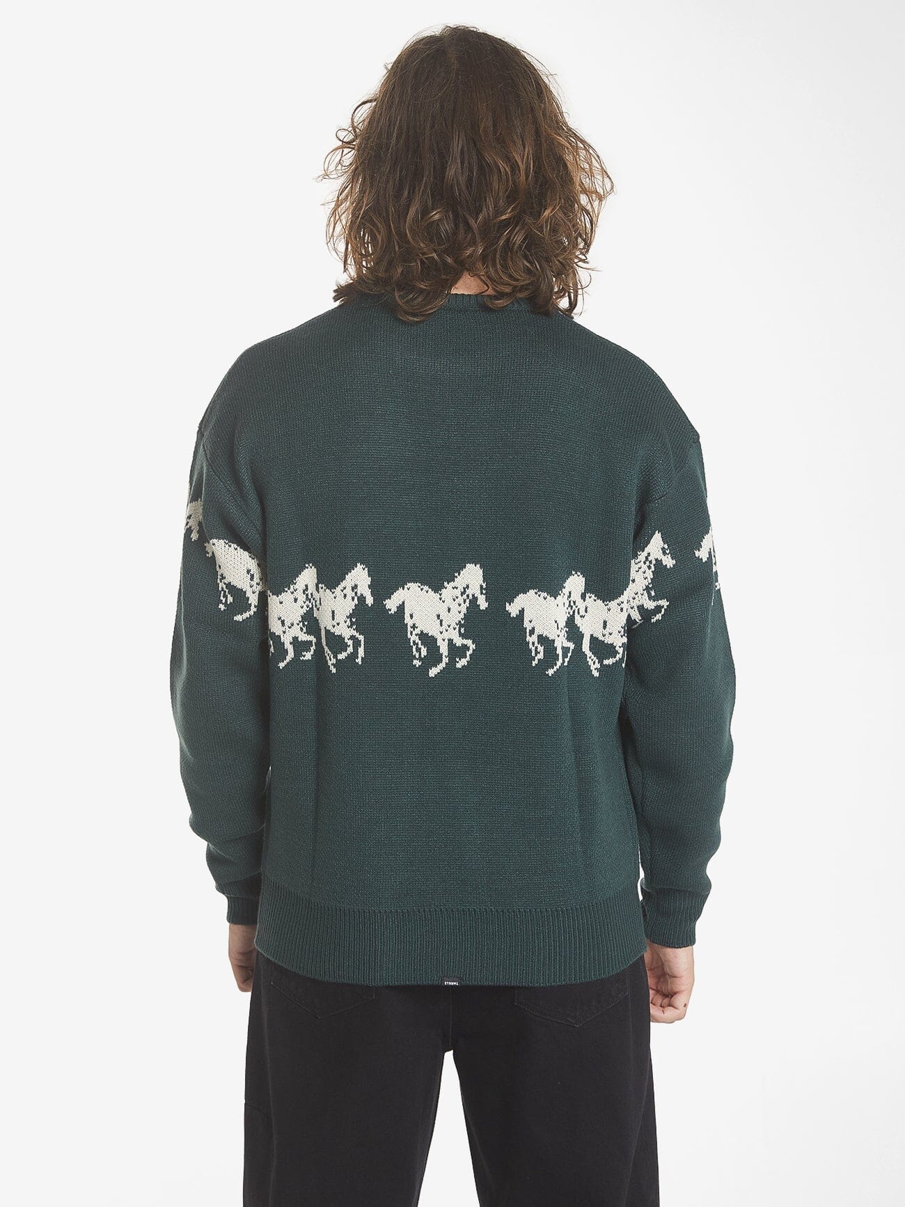 Chariot Rides On Crew Knit - Dark Jade XS