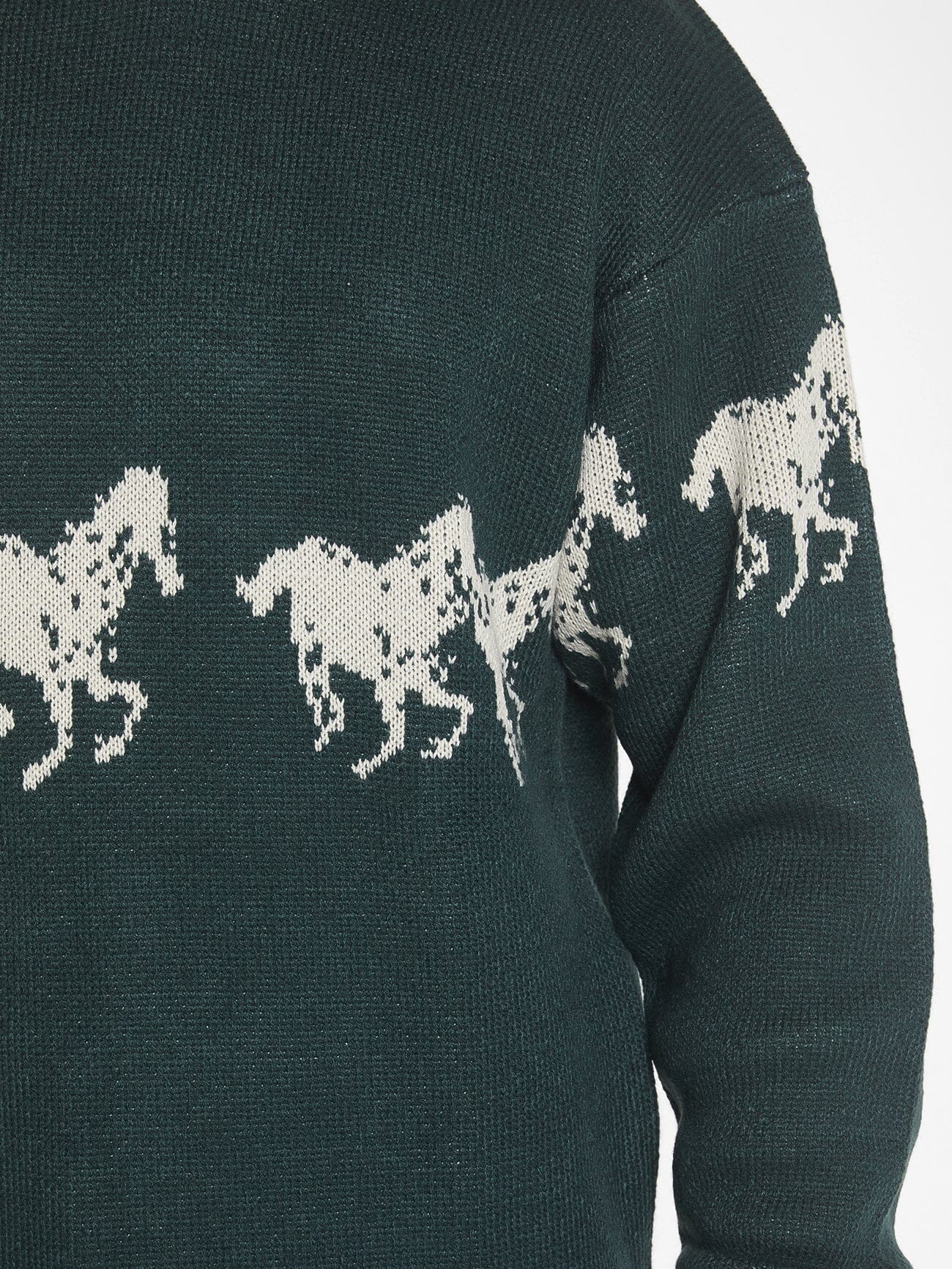 Chariot Rides On Crew Knit - Dark Jade XS