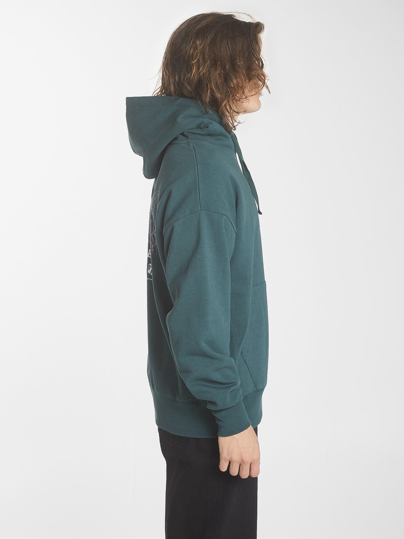 Energy is Precious Slouch Pull on Hood - Dark Jade XS