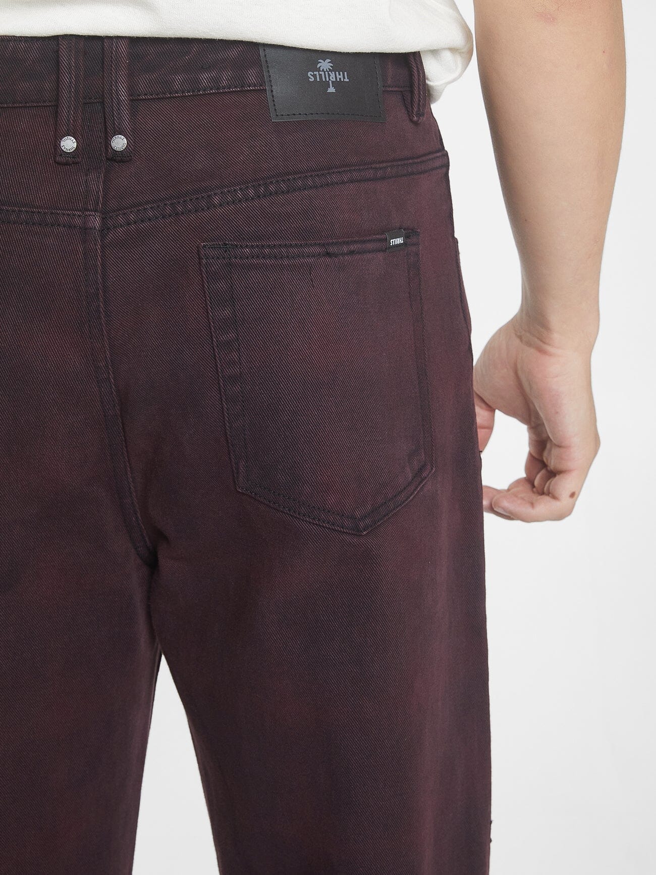 Big Slacker Barrio Check Denim Jean - Deep Plum 28