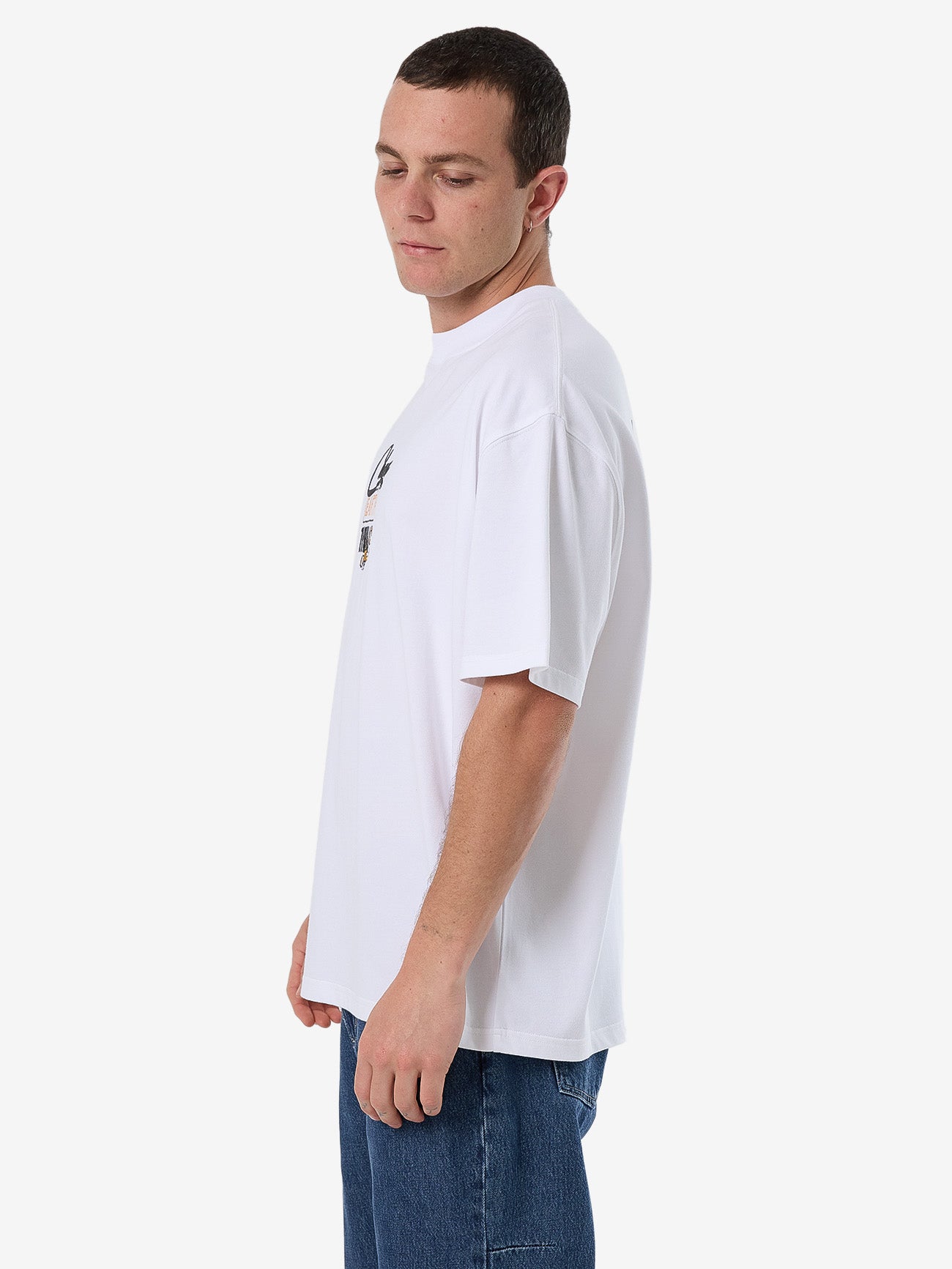 This Stings Box Fit Oversize Tee - White XS