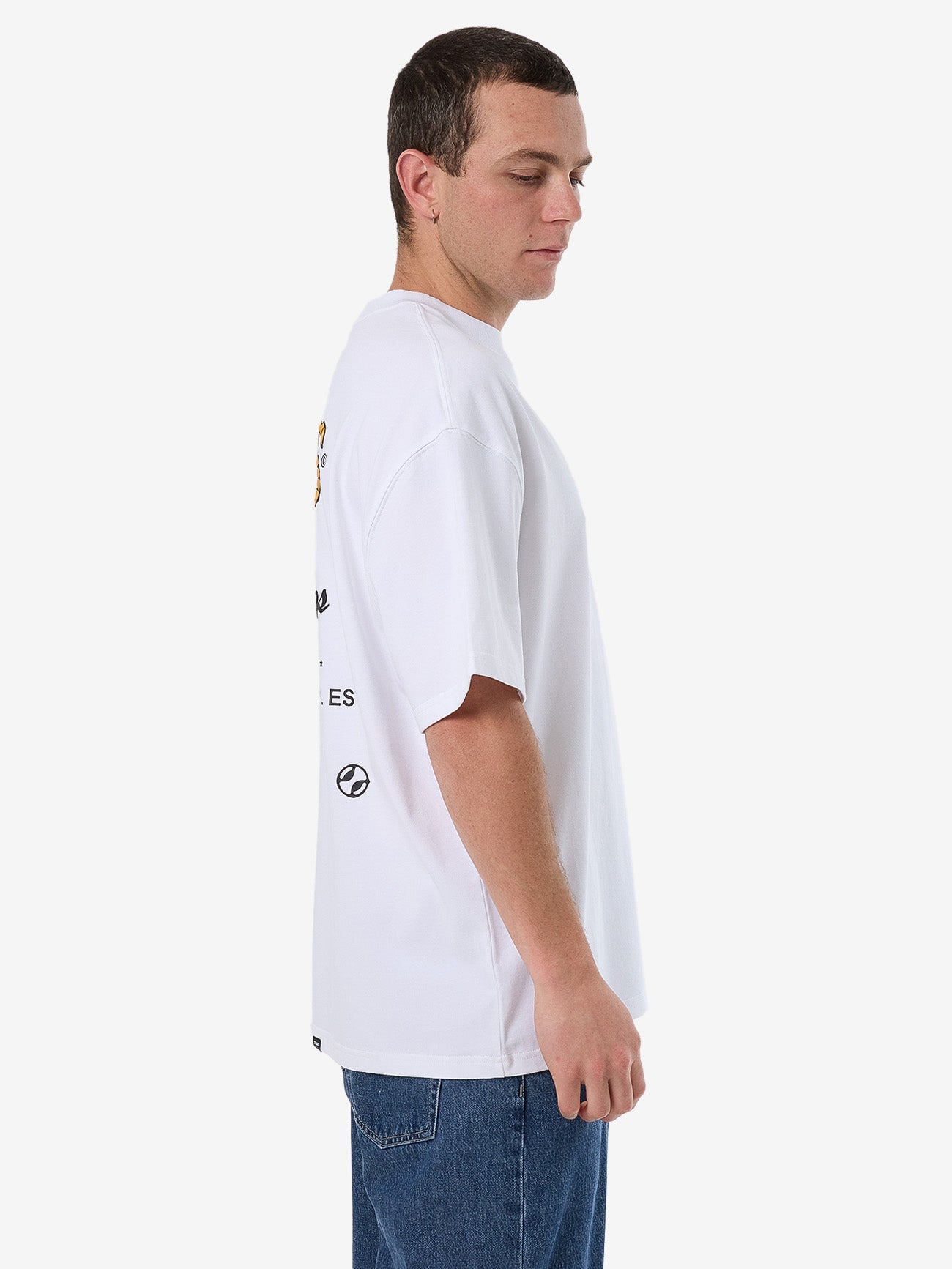 This Stings Box Fit Oversize Tee - White XS