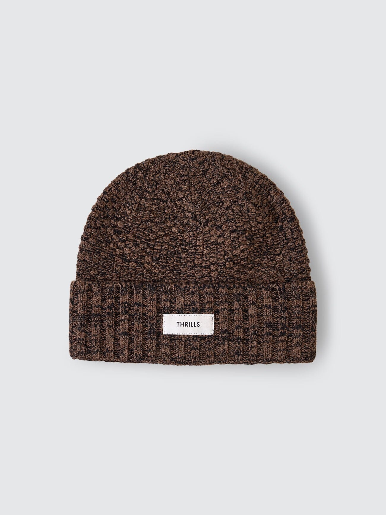 Minimal Thrills Thick Guage Beanie - Brown Marle