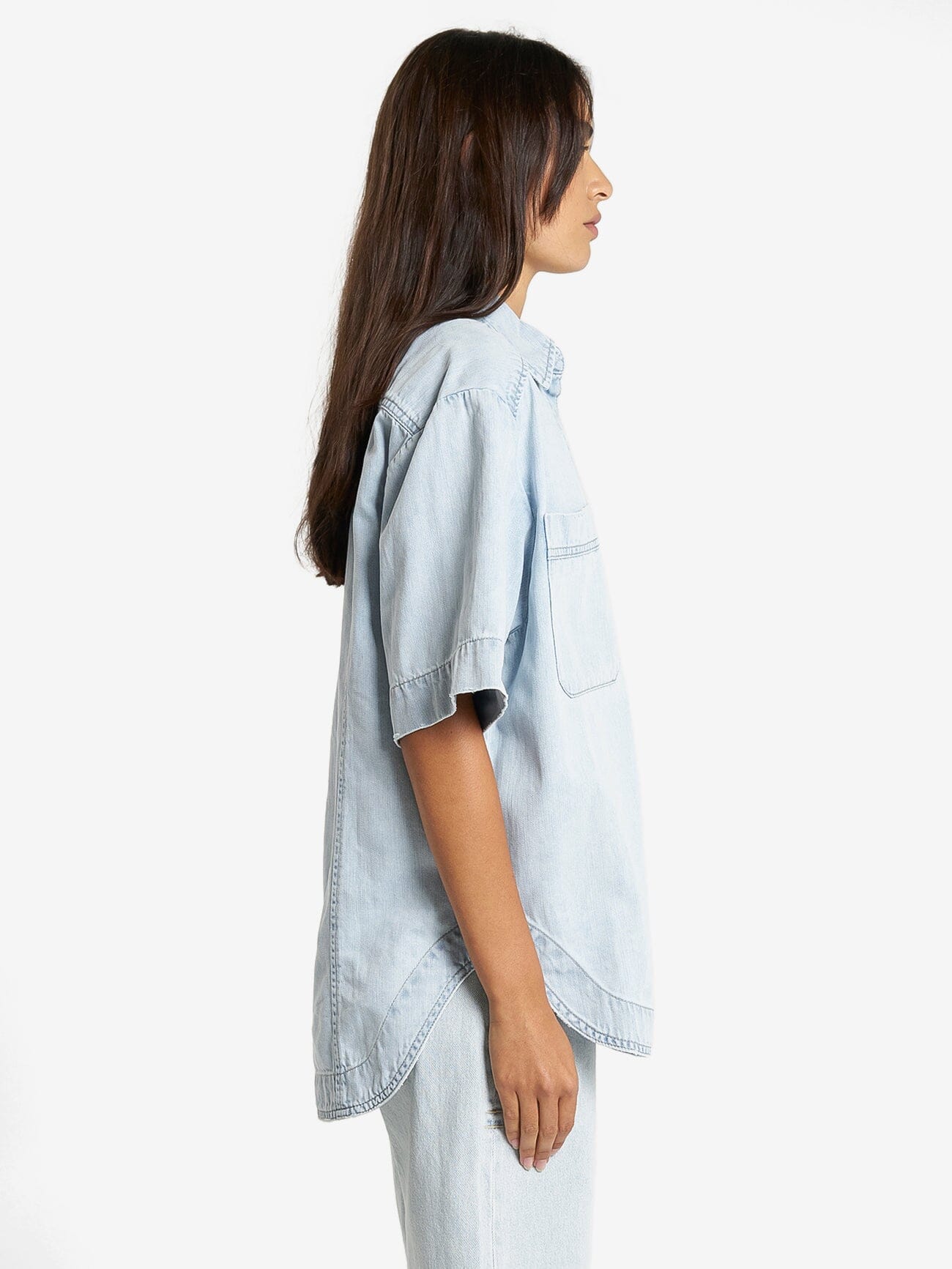 Louise Denim Shirt - Faded Dust Blue