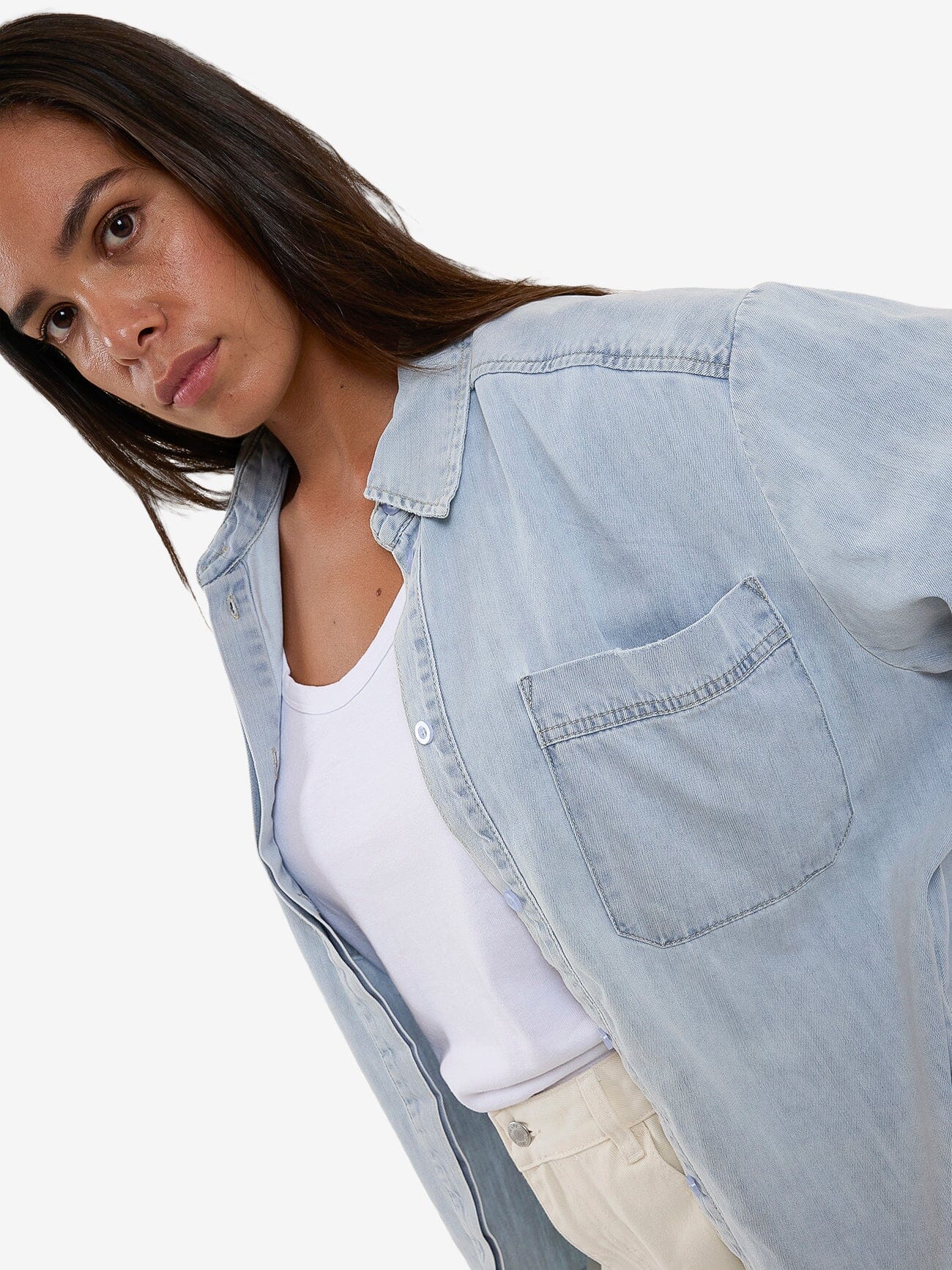 Louise Denim Shirt - Faded Dust Blue