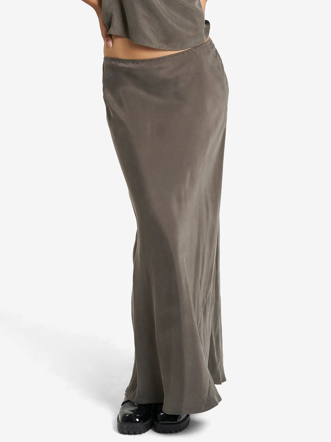 Faye Slip Skirt - Truffle