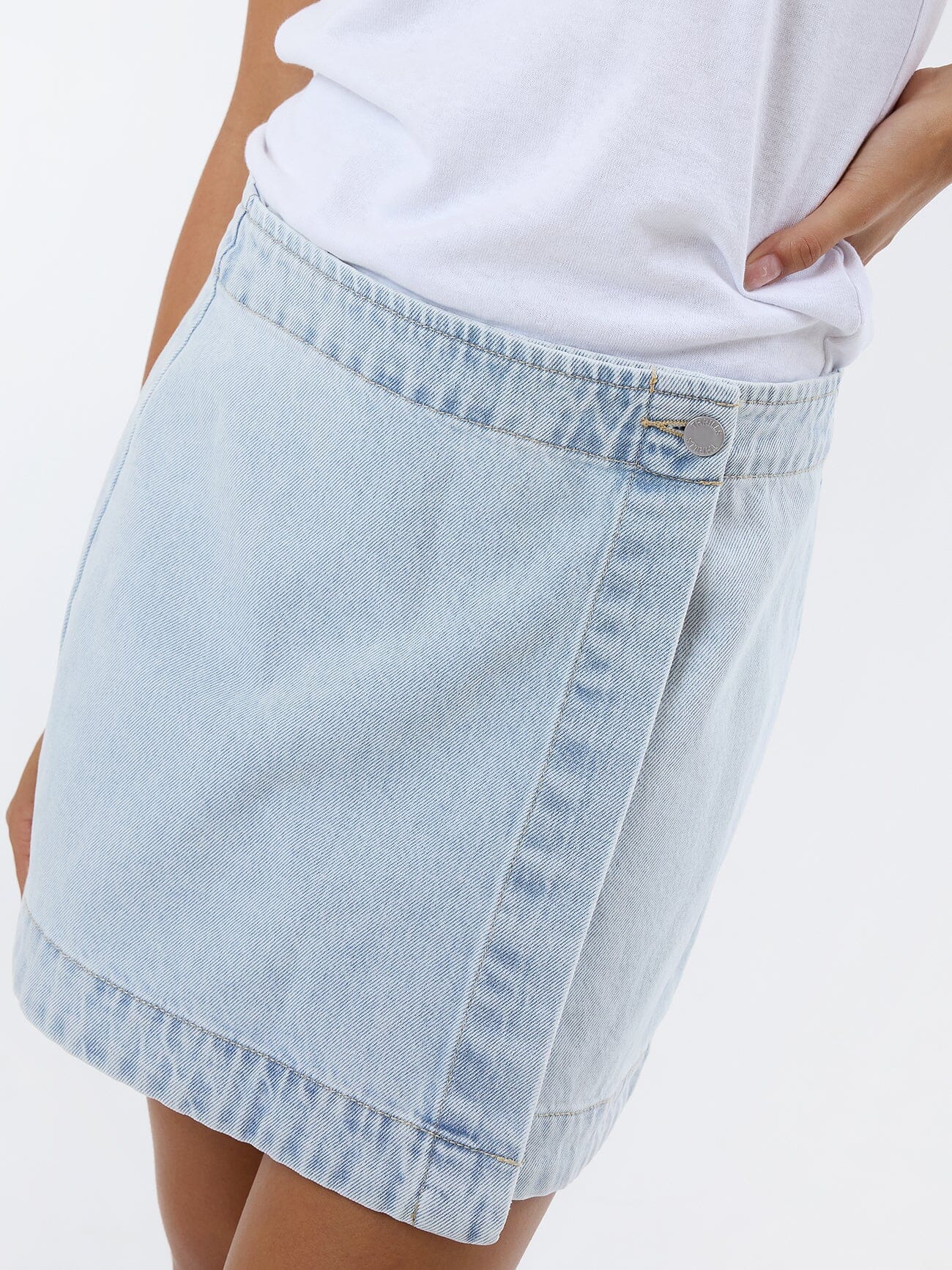 Peyton Wrap Skirt - Faded Dust Blue