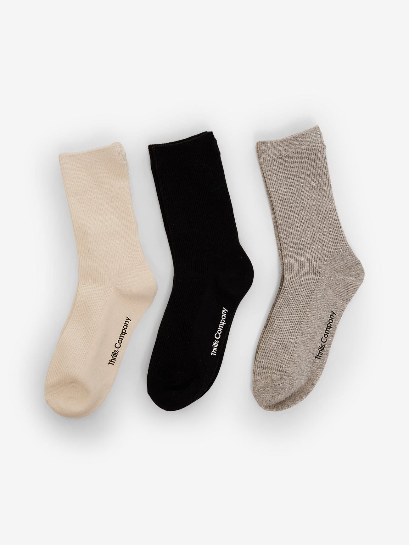 Foundation 3 Pack Sock - Heritage White/Black/Grey Marle