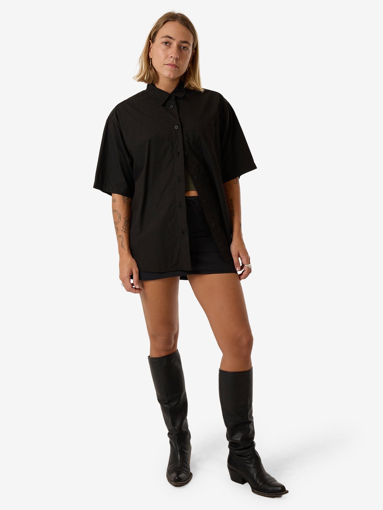 Leighton Short Sleeve Shirt - Black