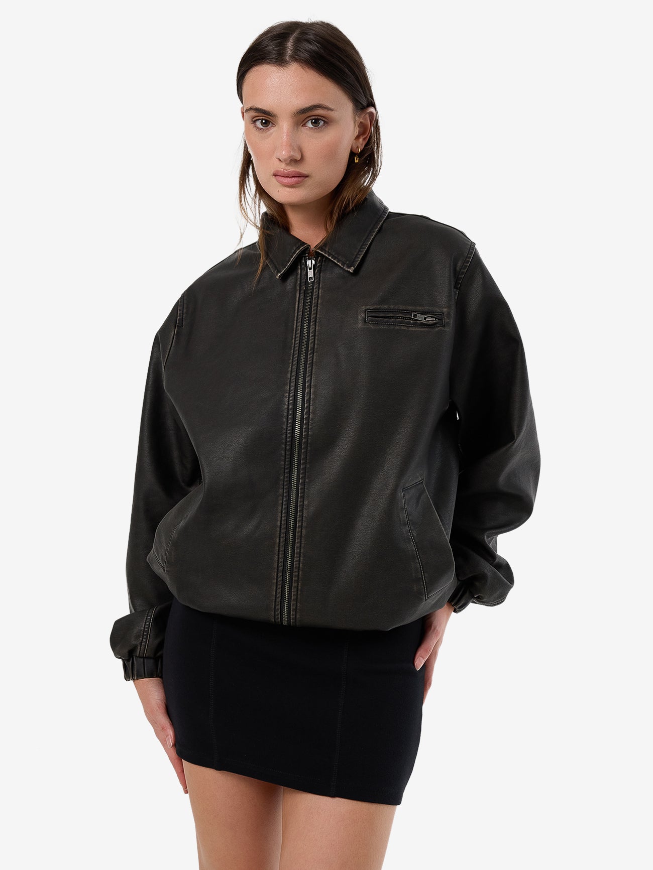 Oliver Oversized Bomber - Washed Black