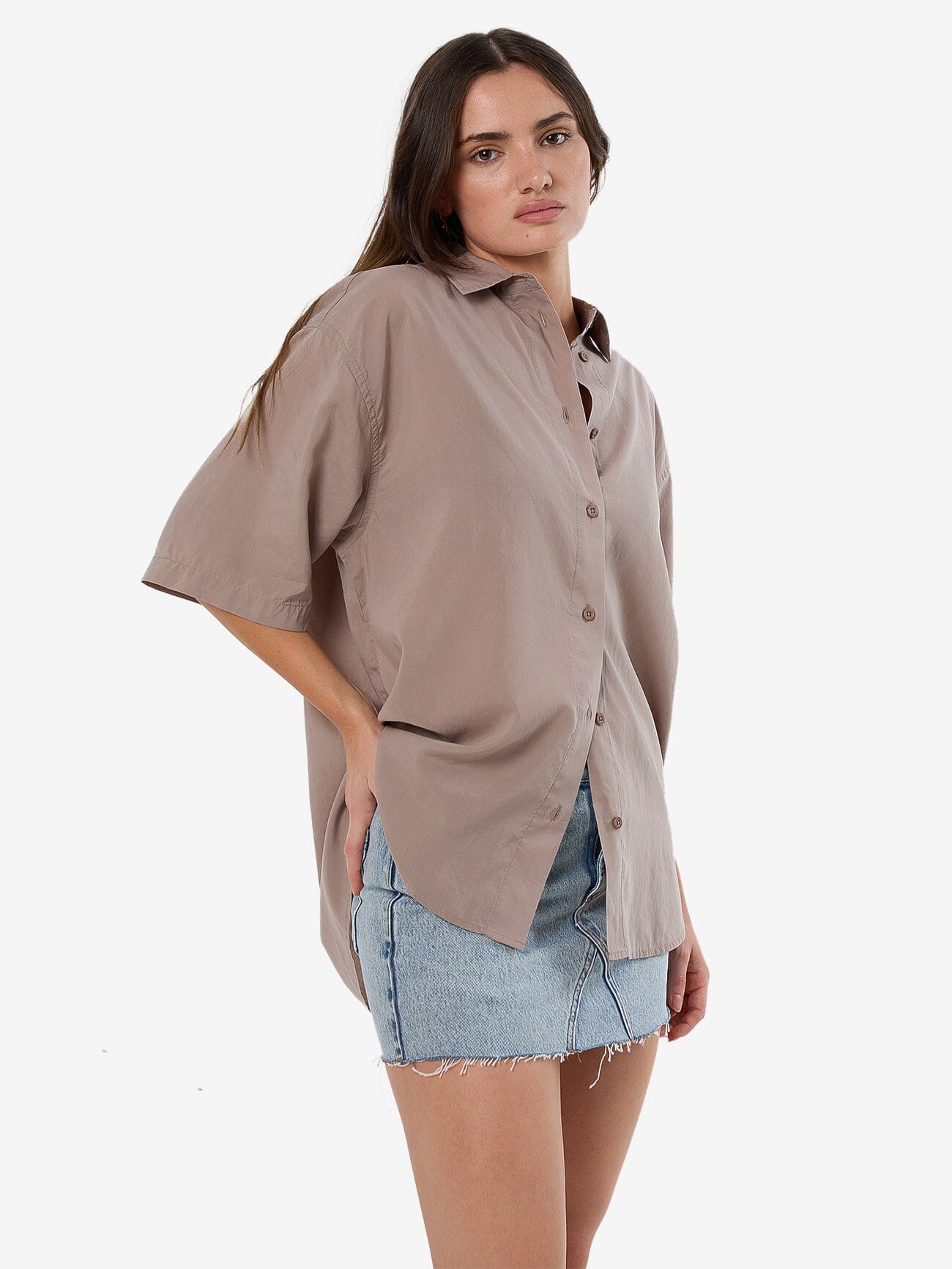 Lendel Short Sleeve Shirt - Light Brindle