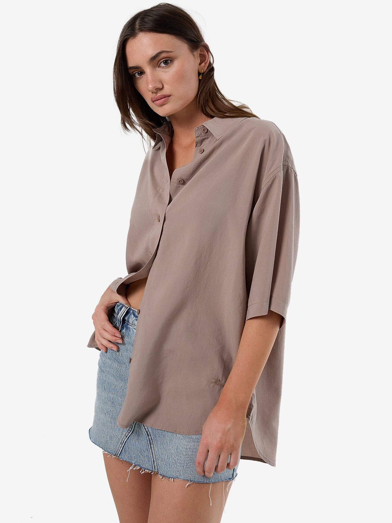 Lendel Short Sleeve Shirt - Light Brindle