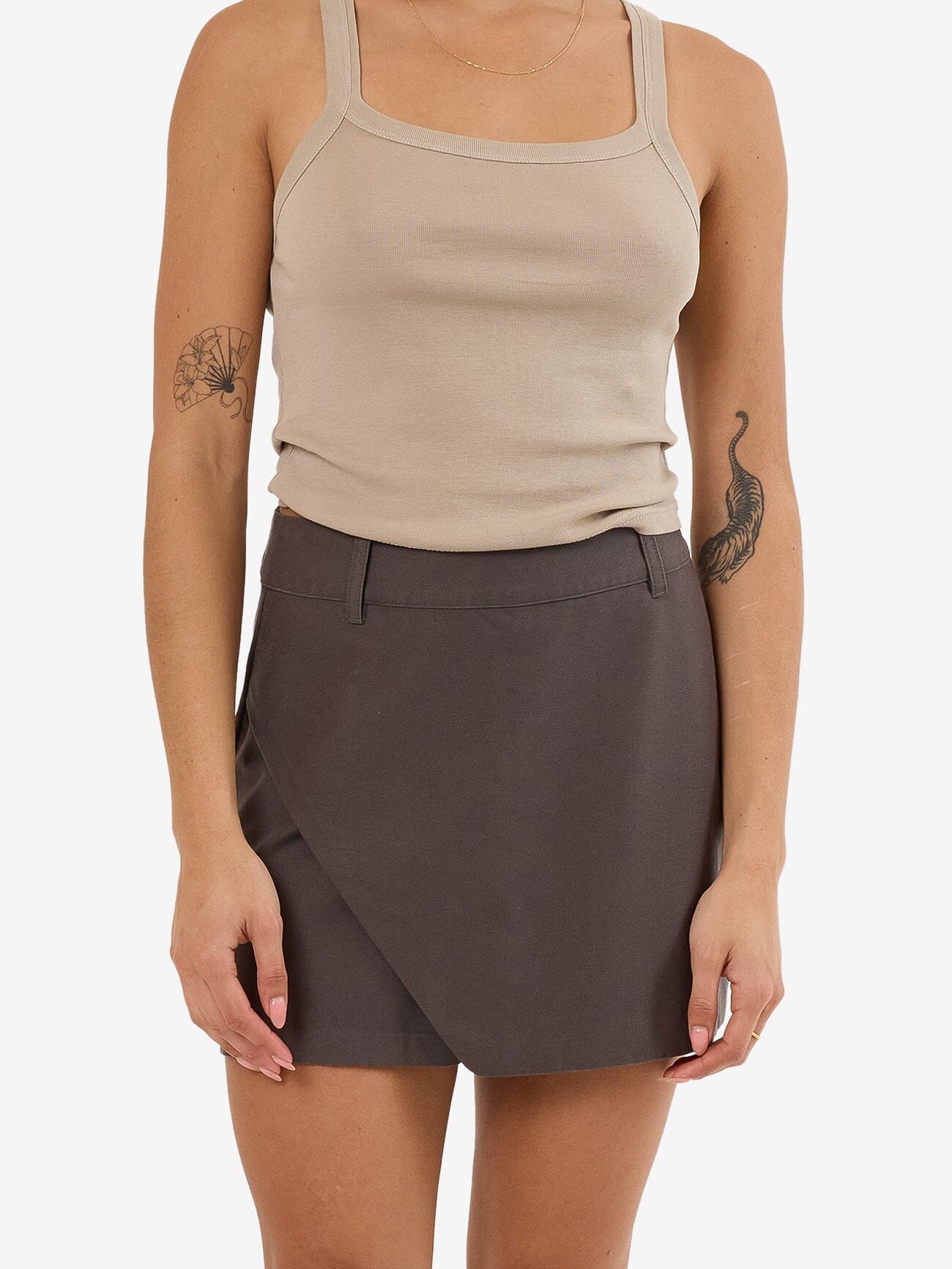 Scottie Wrap Skort - Dark Charcoal