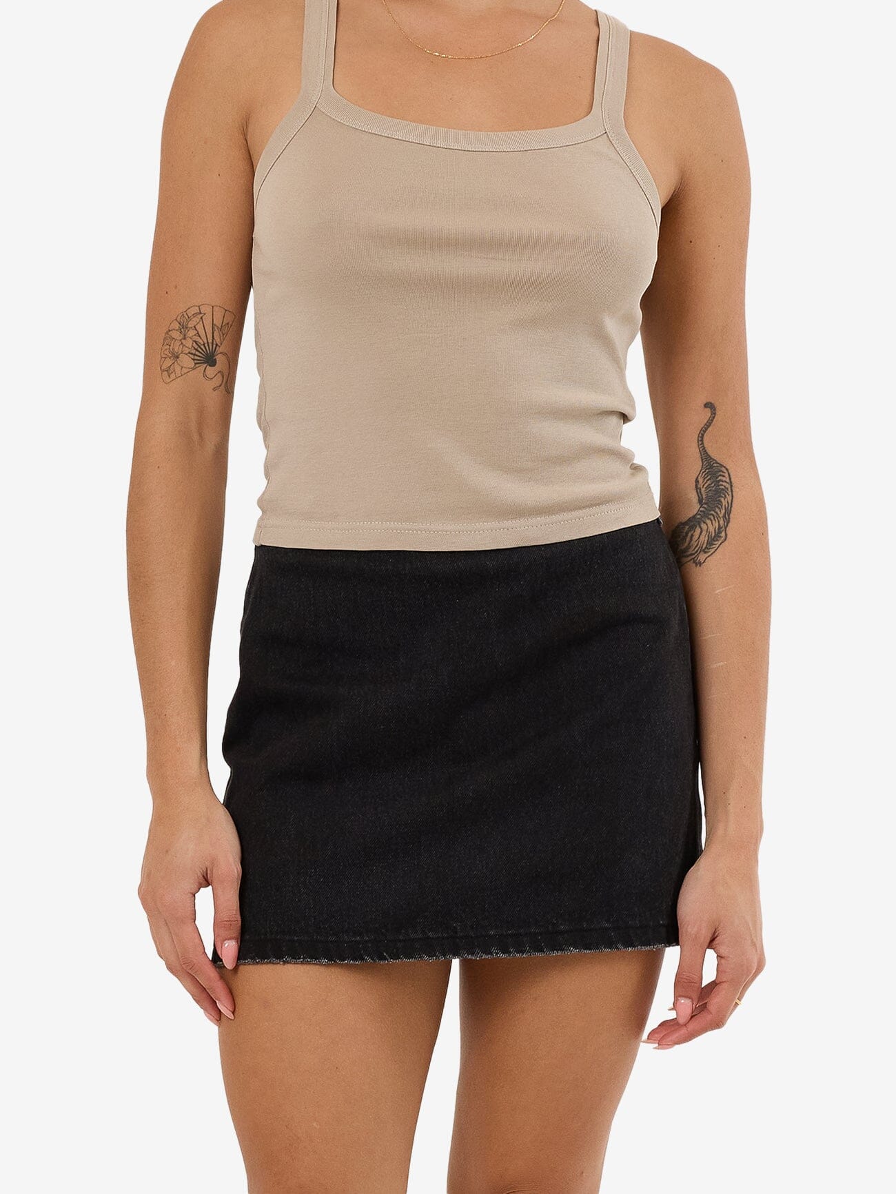 Anna Denim Skirt - Aged Black