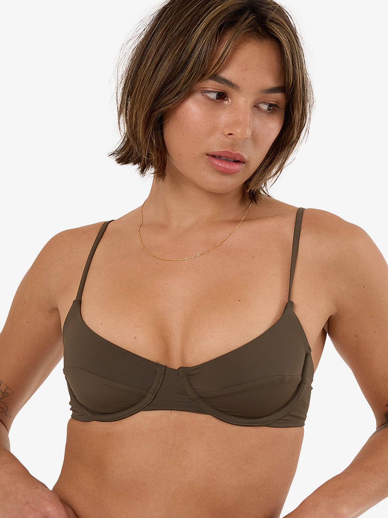 Thrills Underwire Bikini Top - Tarmac