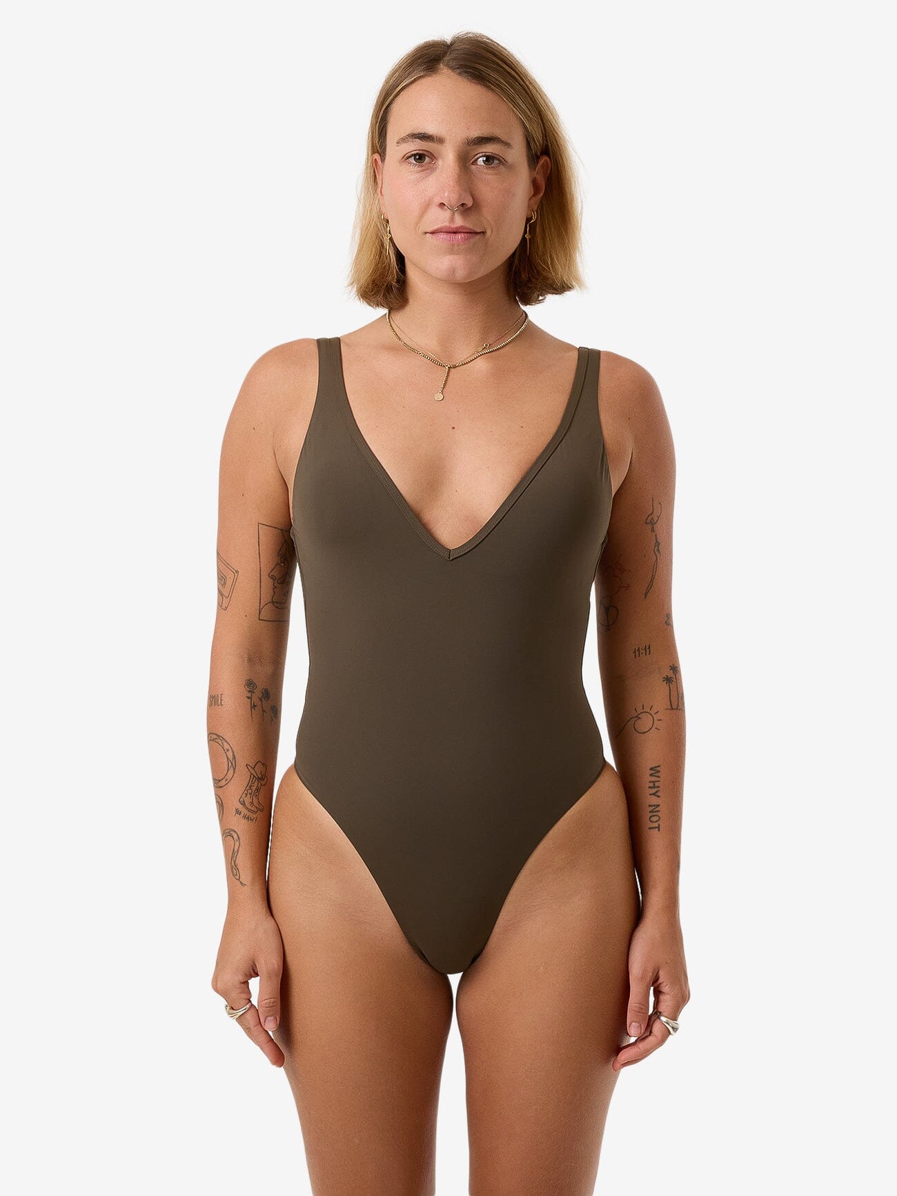 Thrills Plunge One Piece  - Tarmac