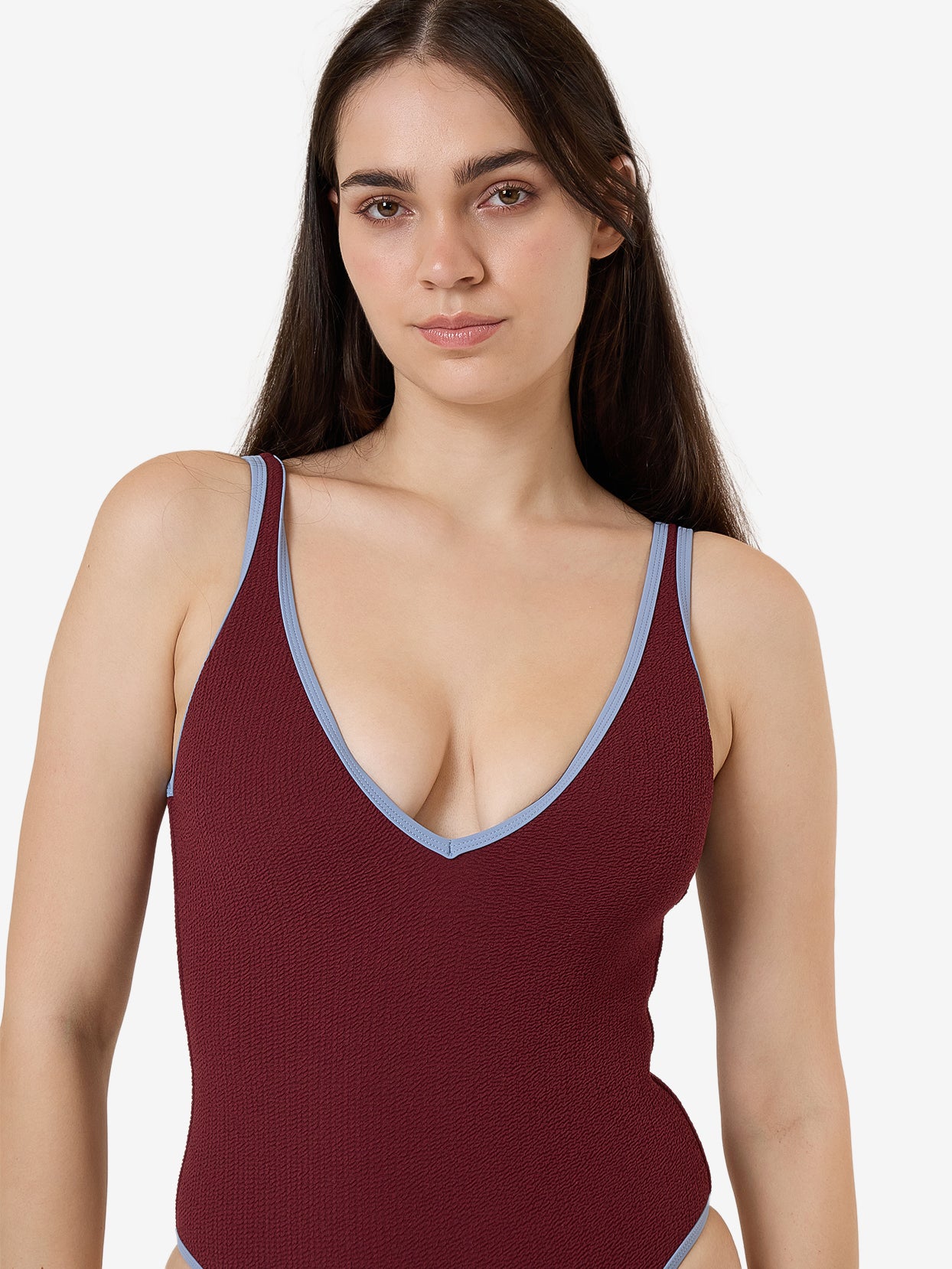 Farrow Plunge One Piece - Dark Cherry