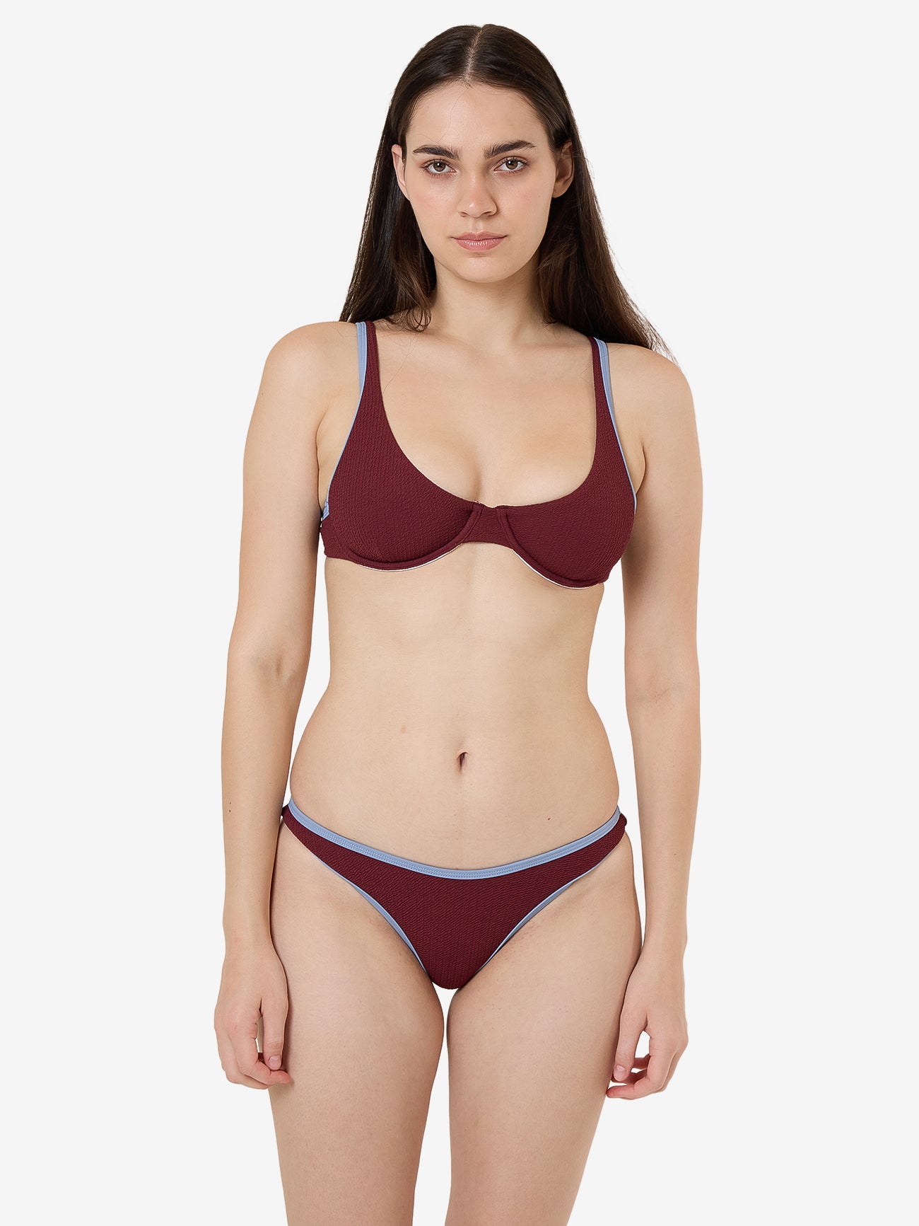 Farrow Tall Underwire Bikini Top - Dark Cherry