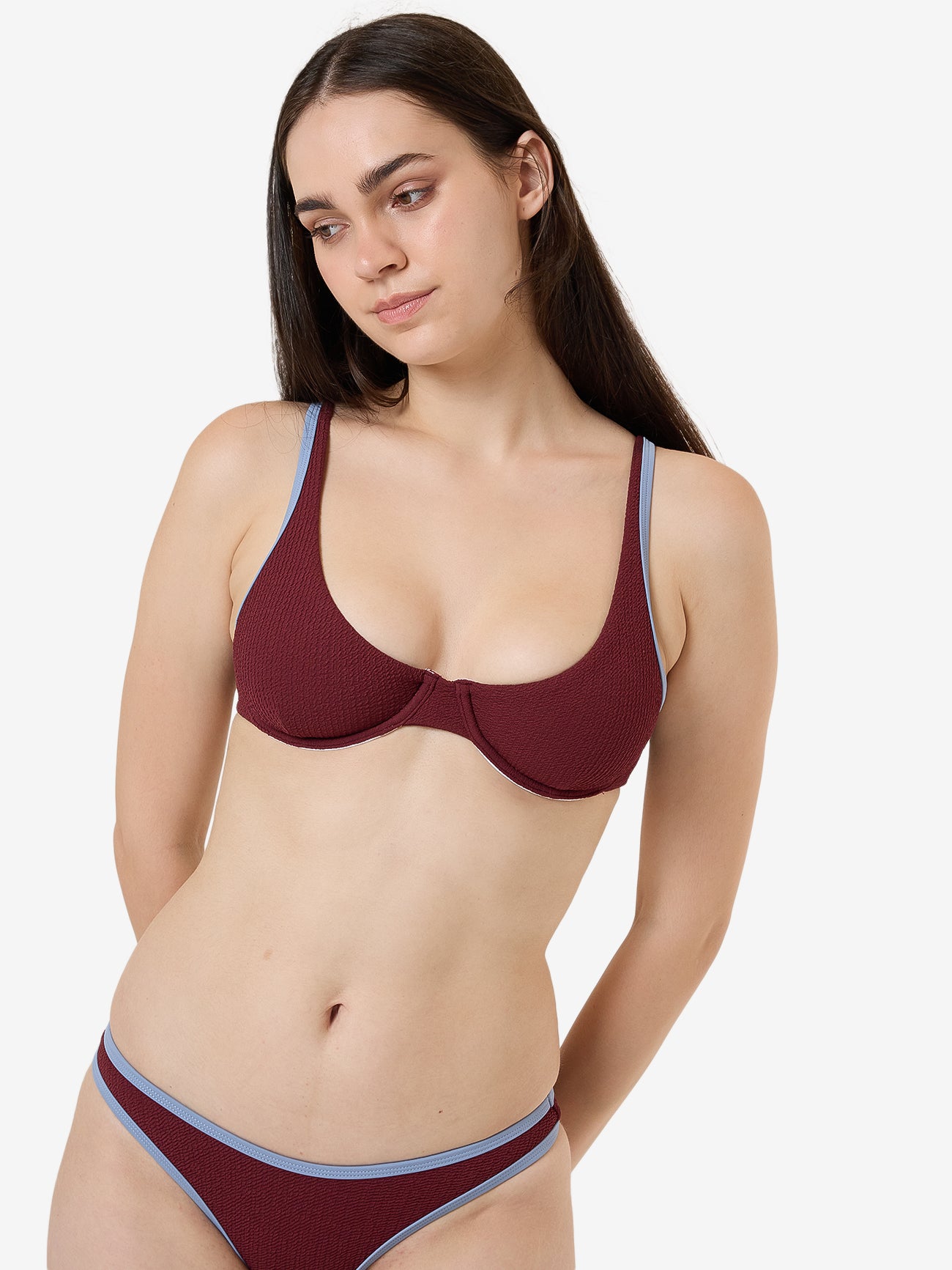 Farrow Tall Underwire Bikini Top - Dark Cherry