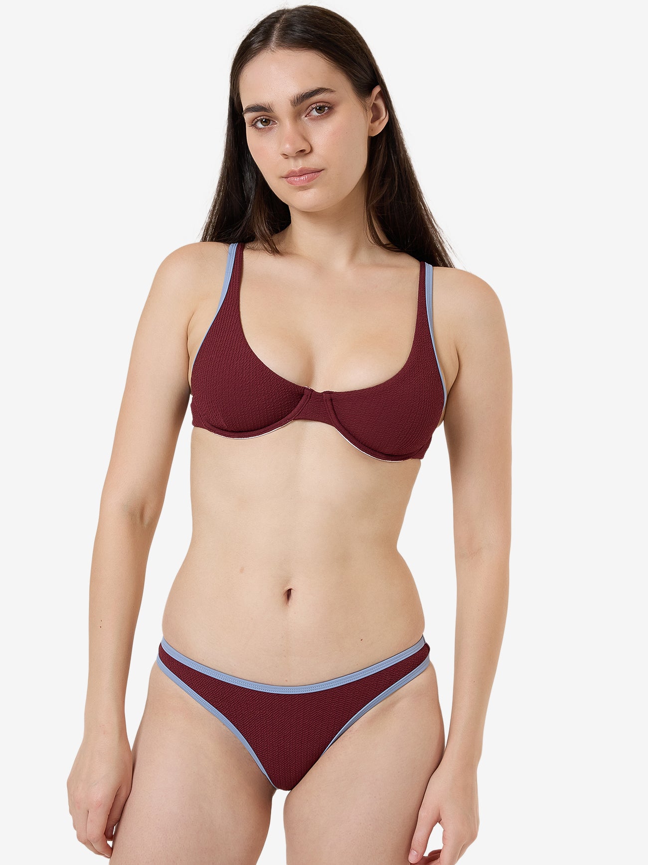 Farrow Hike Bikini Bottom - Dark Cherry