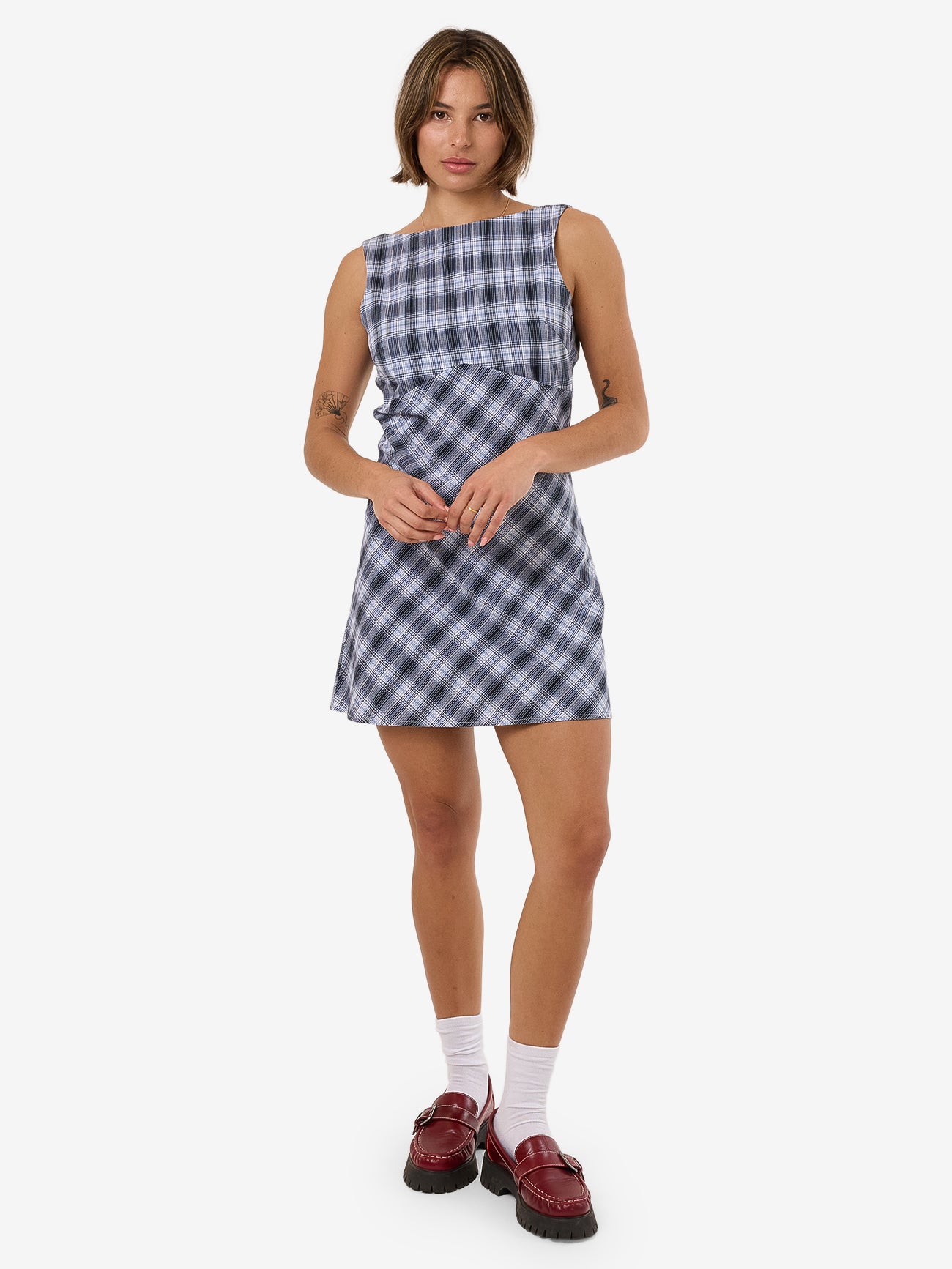 Friendly Service Xavier Bias Mini Dress - Iceberg