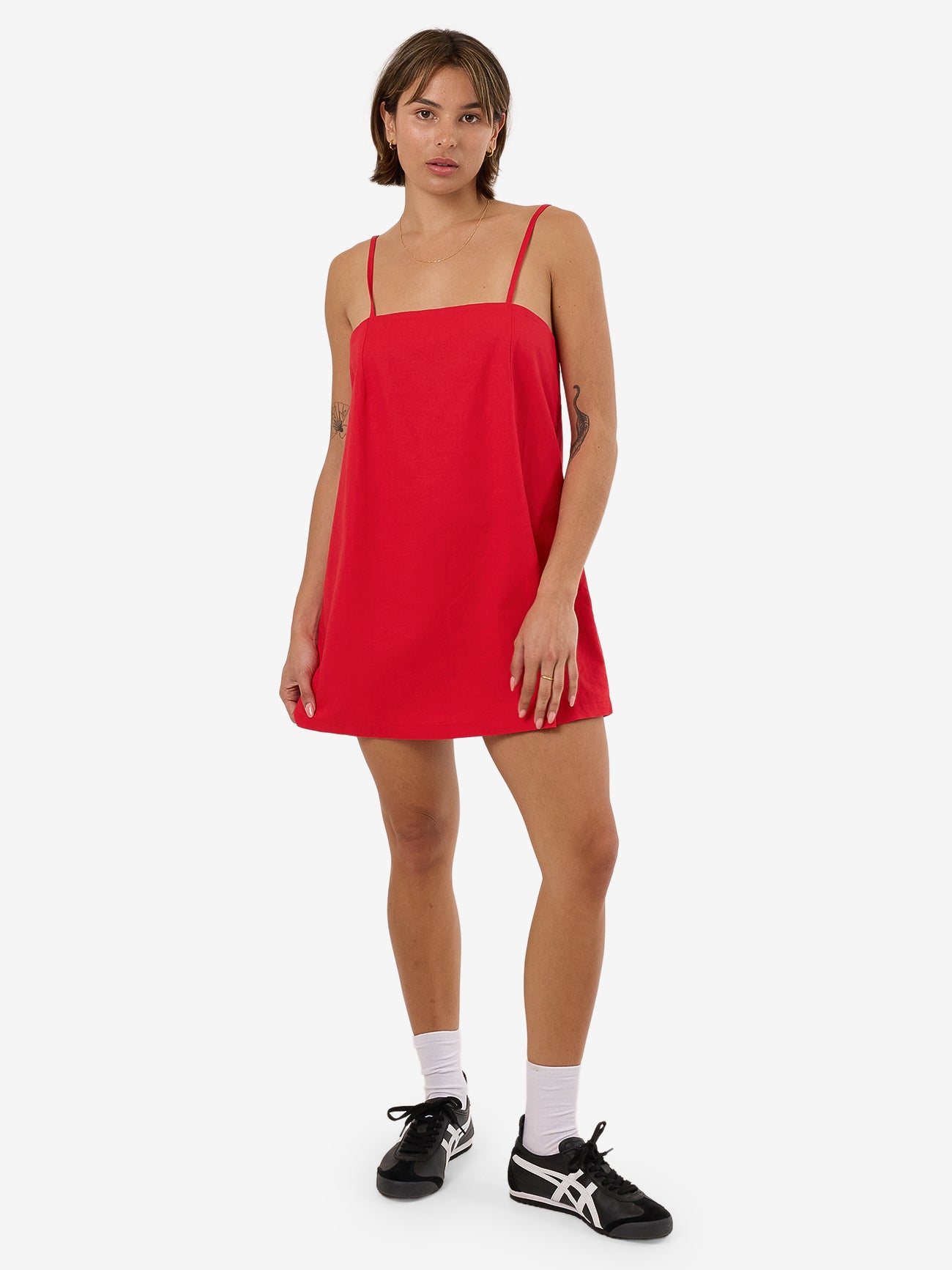 Mila Mini Dress - Ruby Red