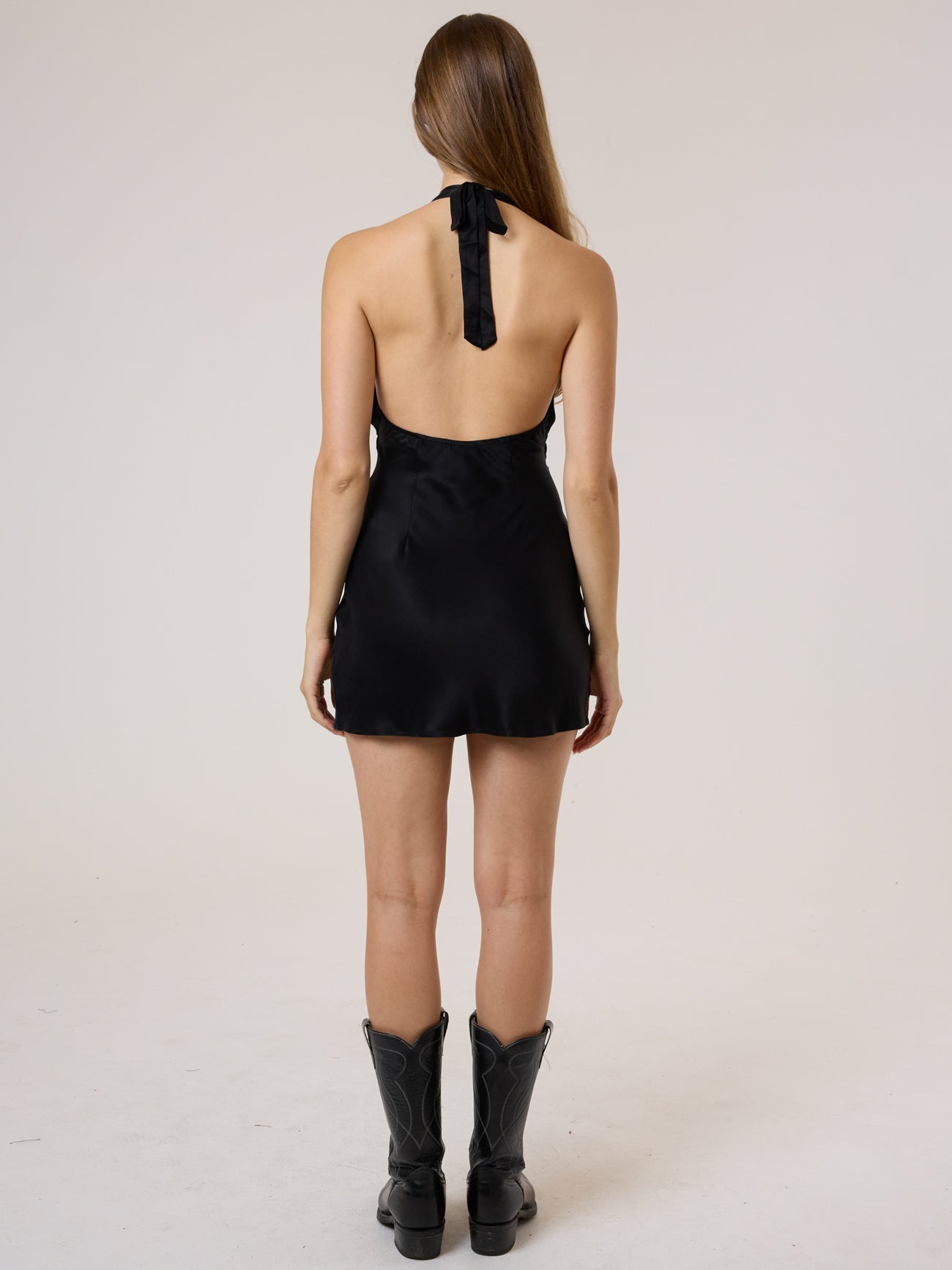 Dakota Halter Mini Dress - Black