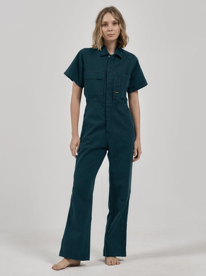 Hika　CLANE WAIST ADJUST OVERALLS　サイズ0 Hard Yakka x Thrills Coverall - Yakka Green| Thrills Co. USA