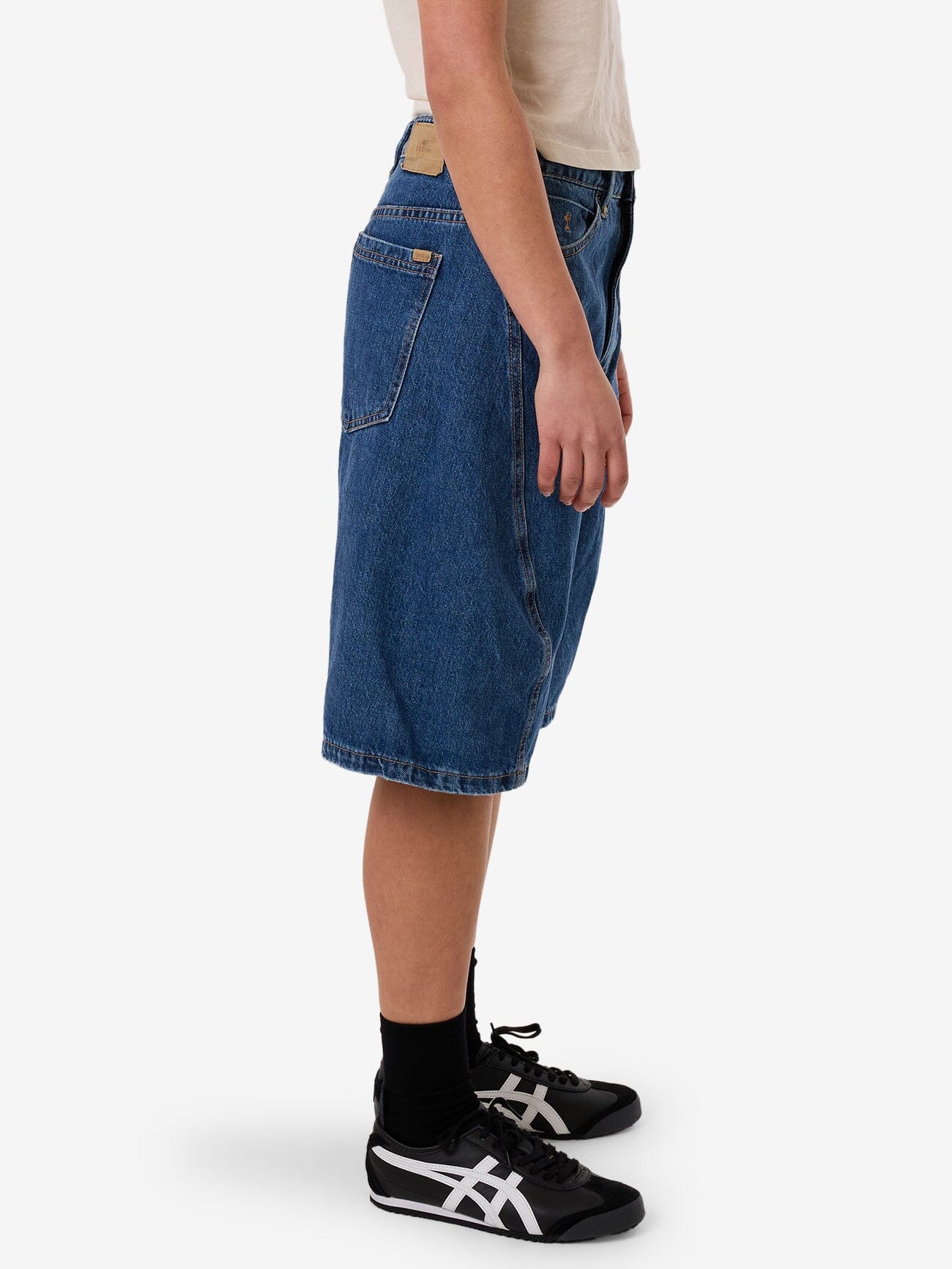 Ronnie Pieced Denim Short - Bright Mid Blue 4