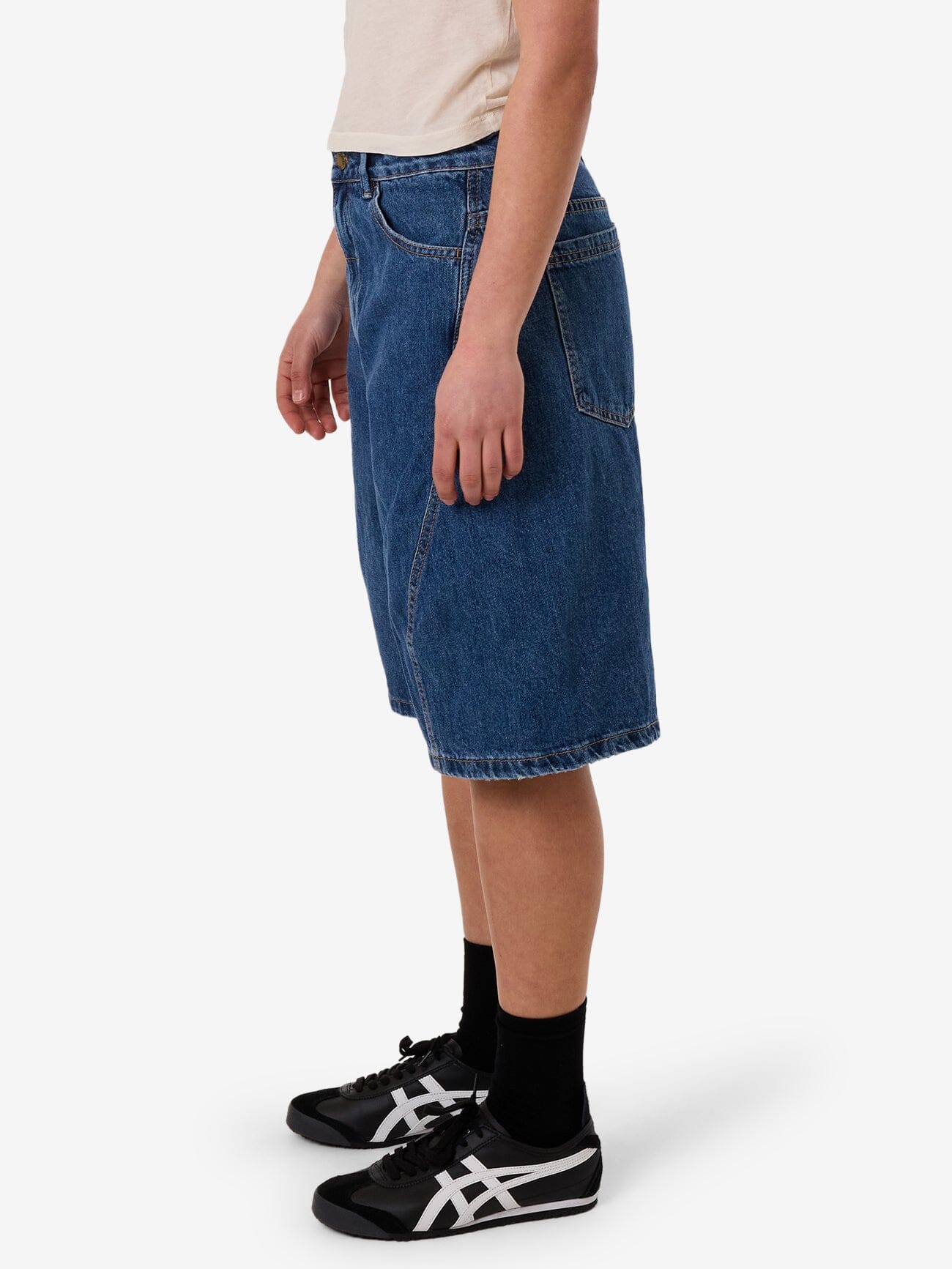 Ronnie Pieced Denim Short - Bright Mid Blue 4