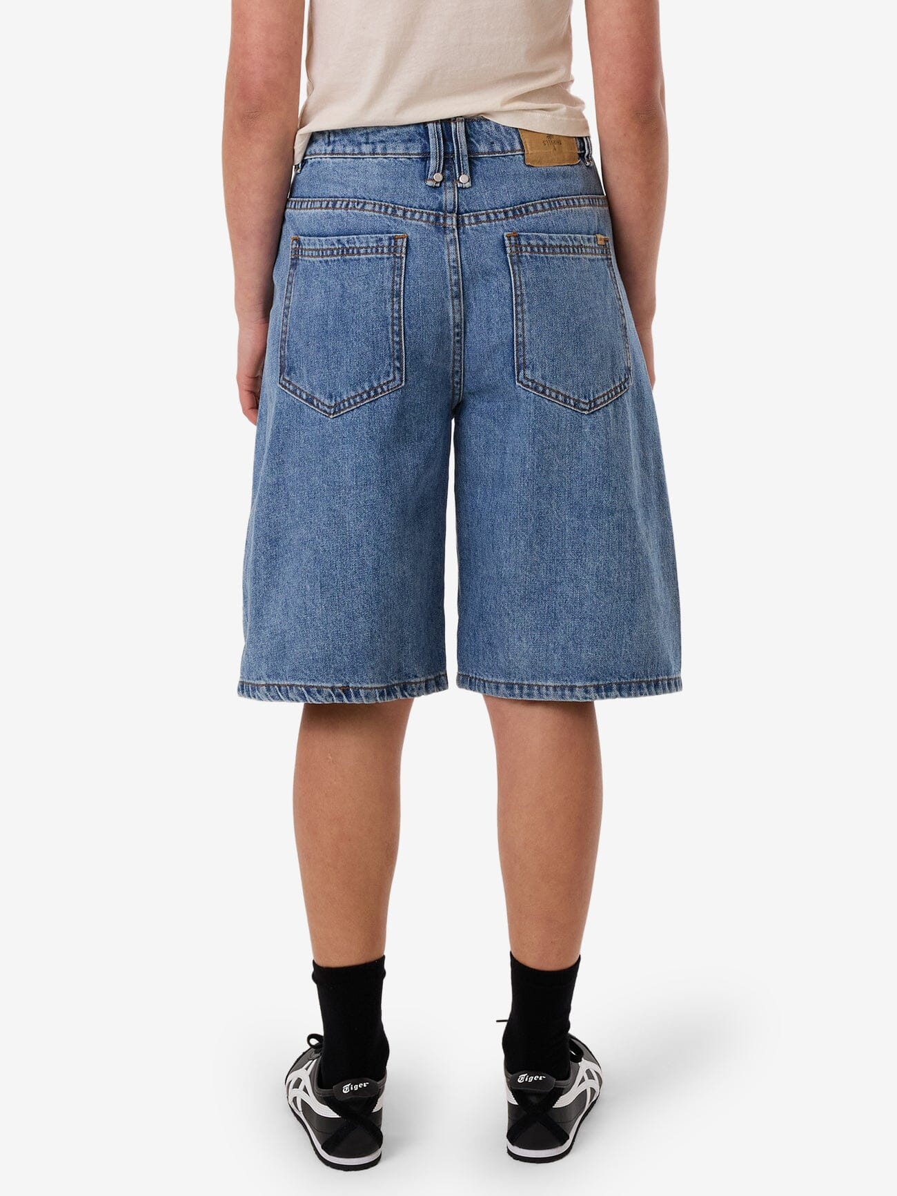 Ronnie Pieced Denim Short - Bright Mid Blue 4