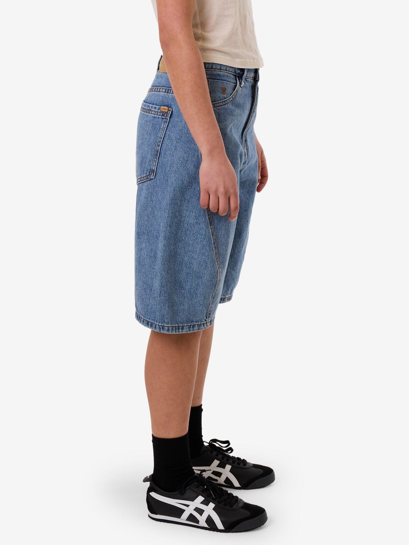 Ronnie Pieced Denim Short - Bright Mid Blue 4