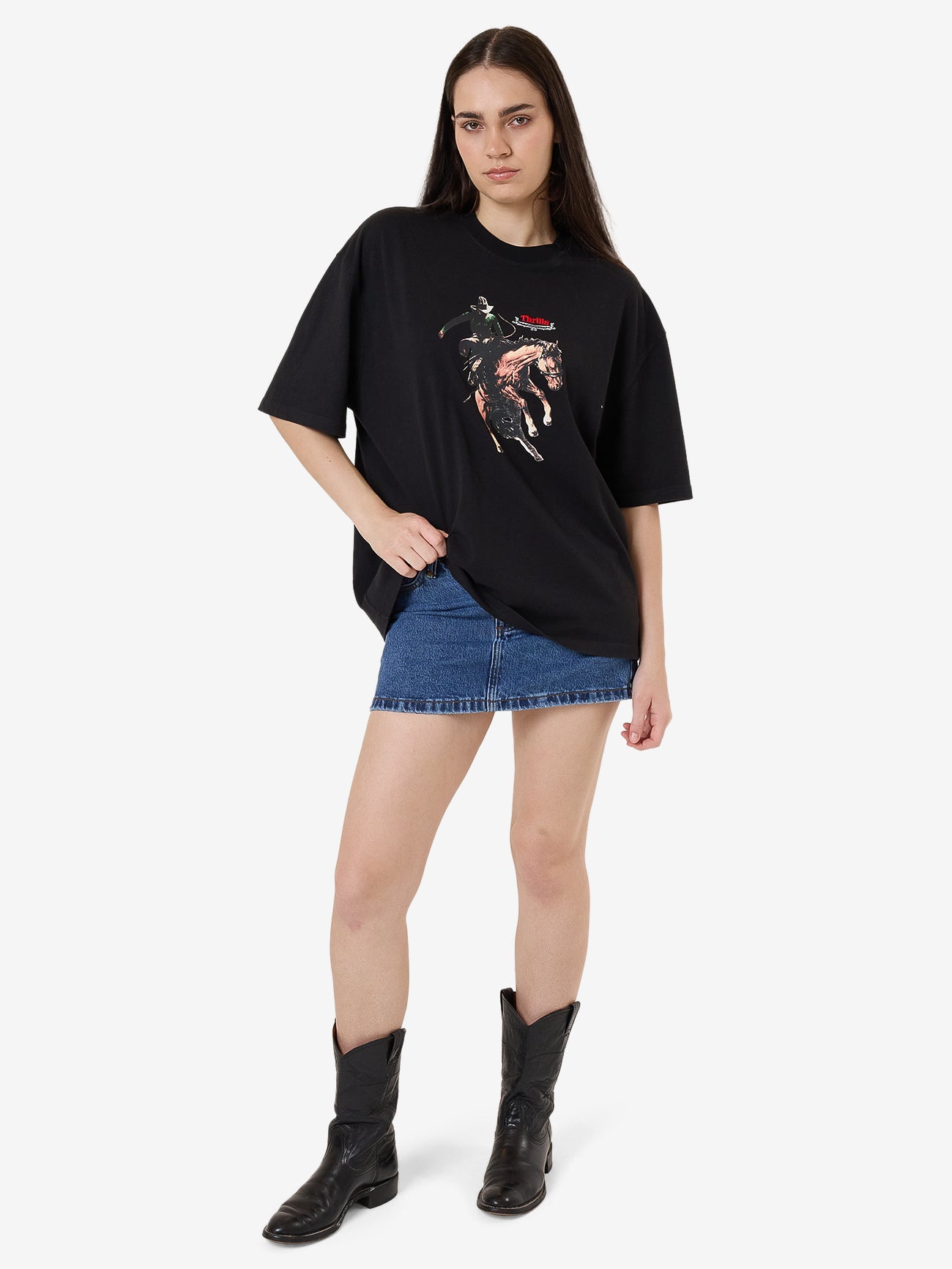 Eternal Outlaw Oversize Tee - Washed Black 4