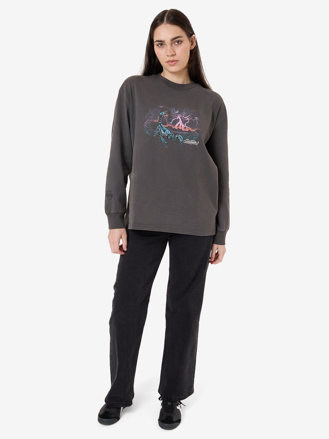 Scorpion Ridge Long Sleeve Oversized Tee - Merch Black 4