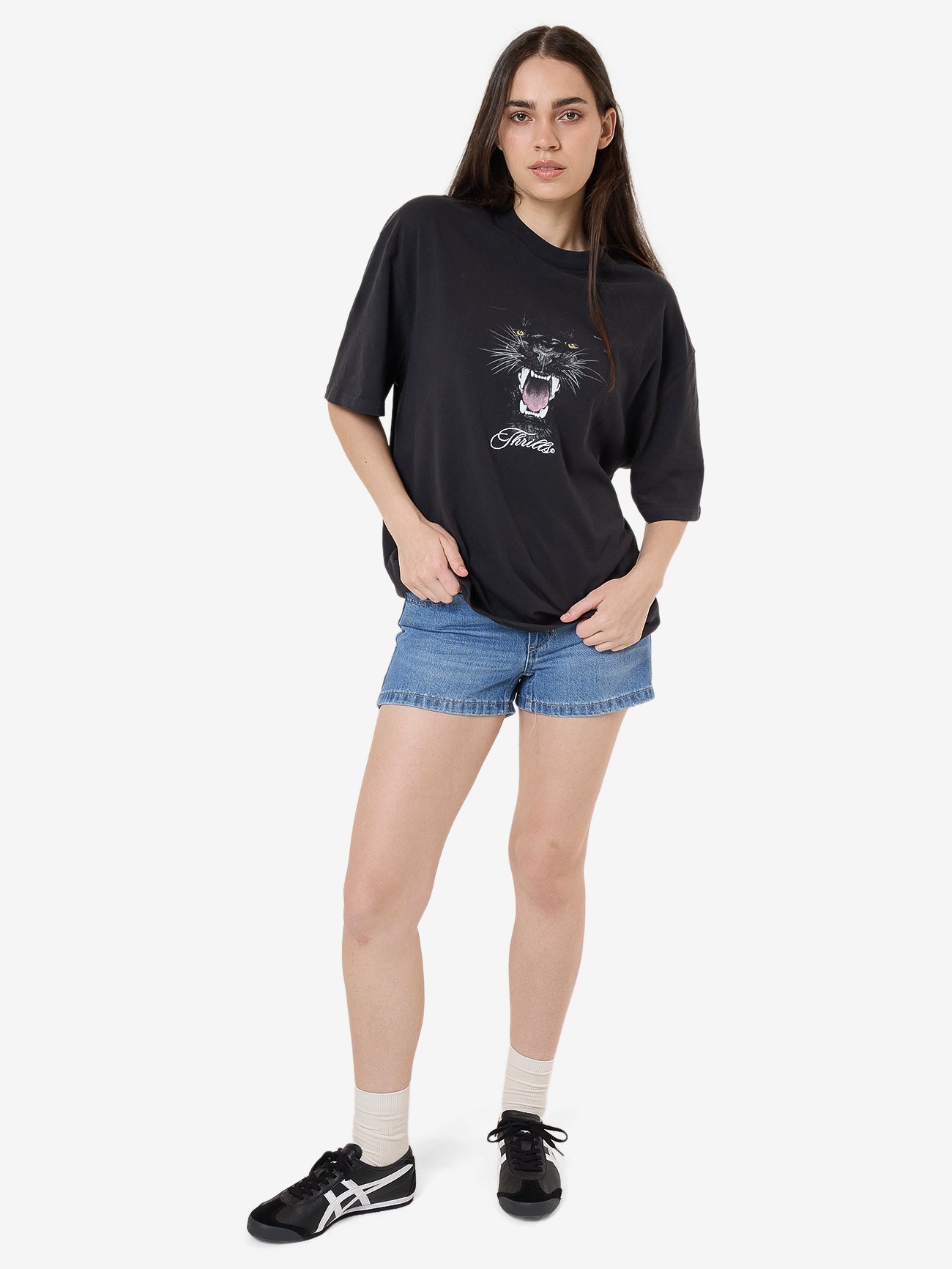 Deadly Pursuit Oversized Tee - Washed Black 4