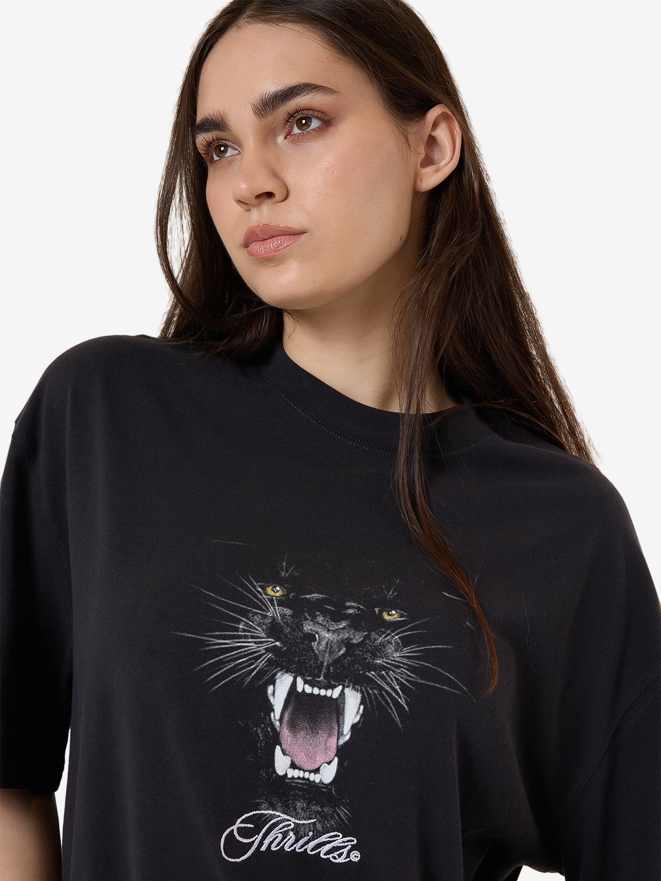 Deadly Pursuit Oversized Tee - Washed Black 4