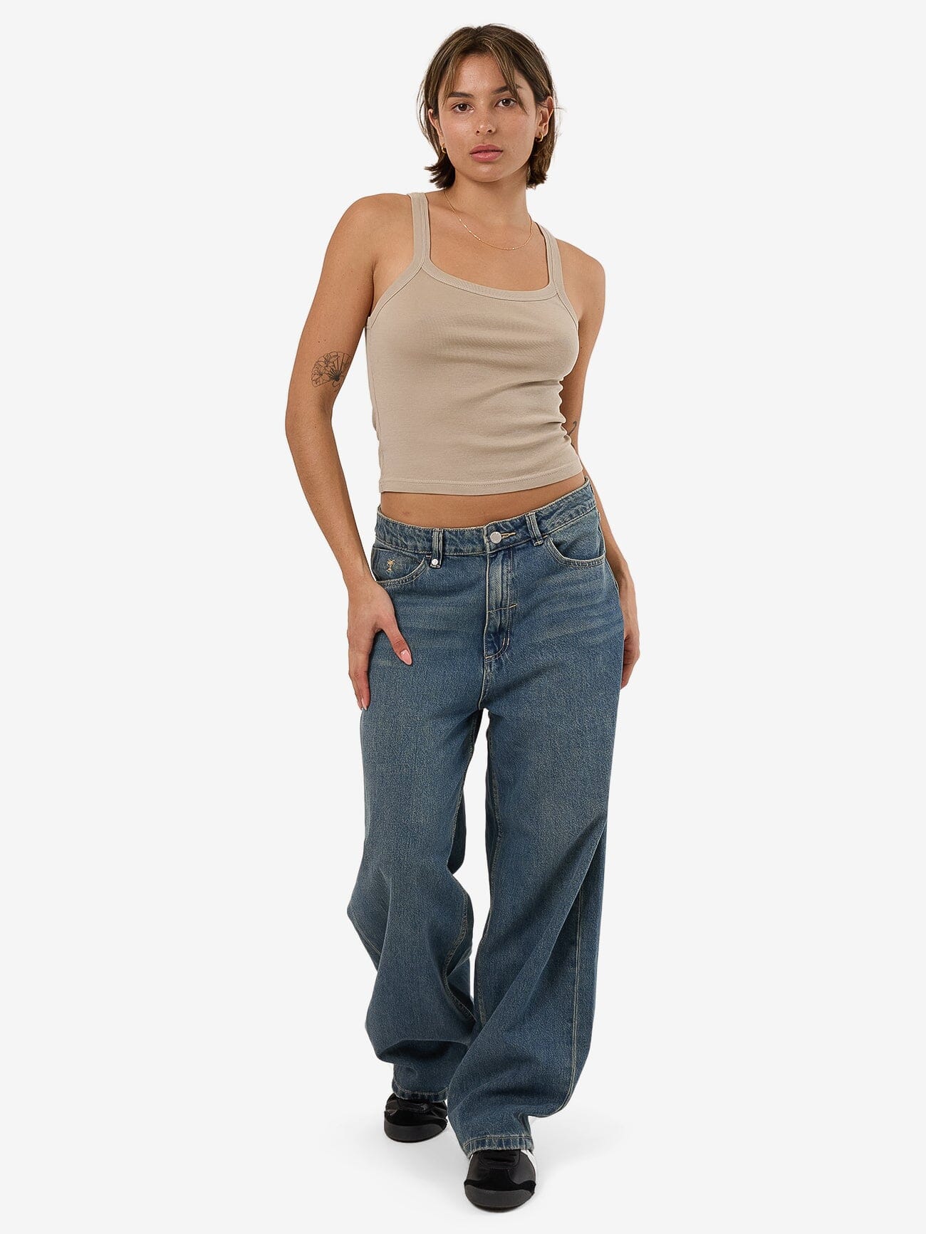 Tony Low Rise Big Baggy Jean - Vintage Mid Blue
