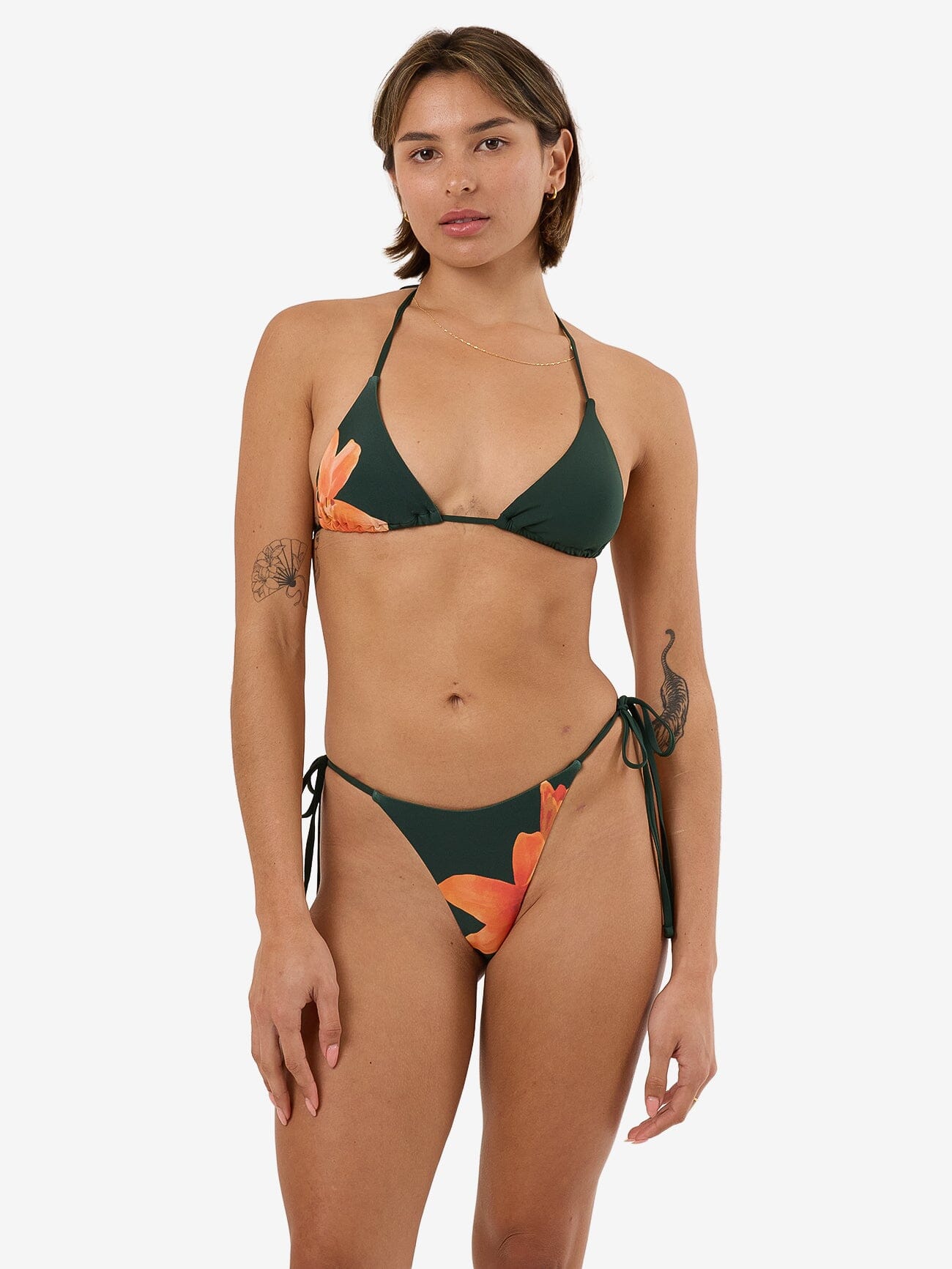 Lagoon Micro String Bikini Bottom - Dark Jade