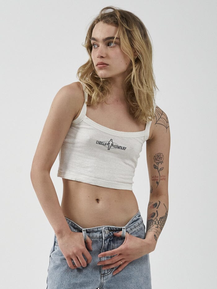 Natural Gravitation Hemp Crop Singlet - Heritage White