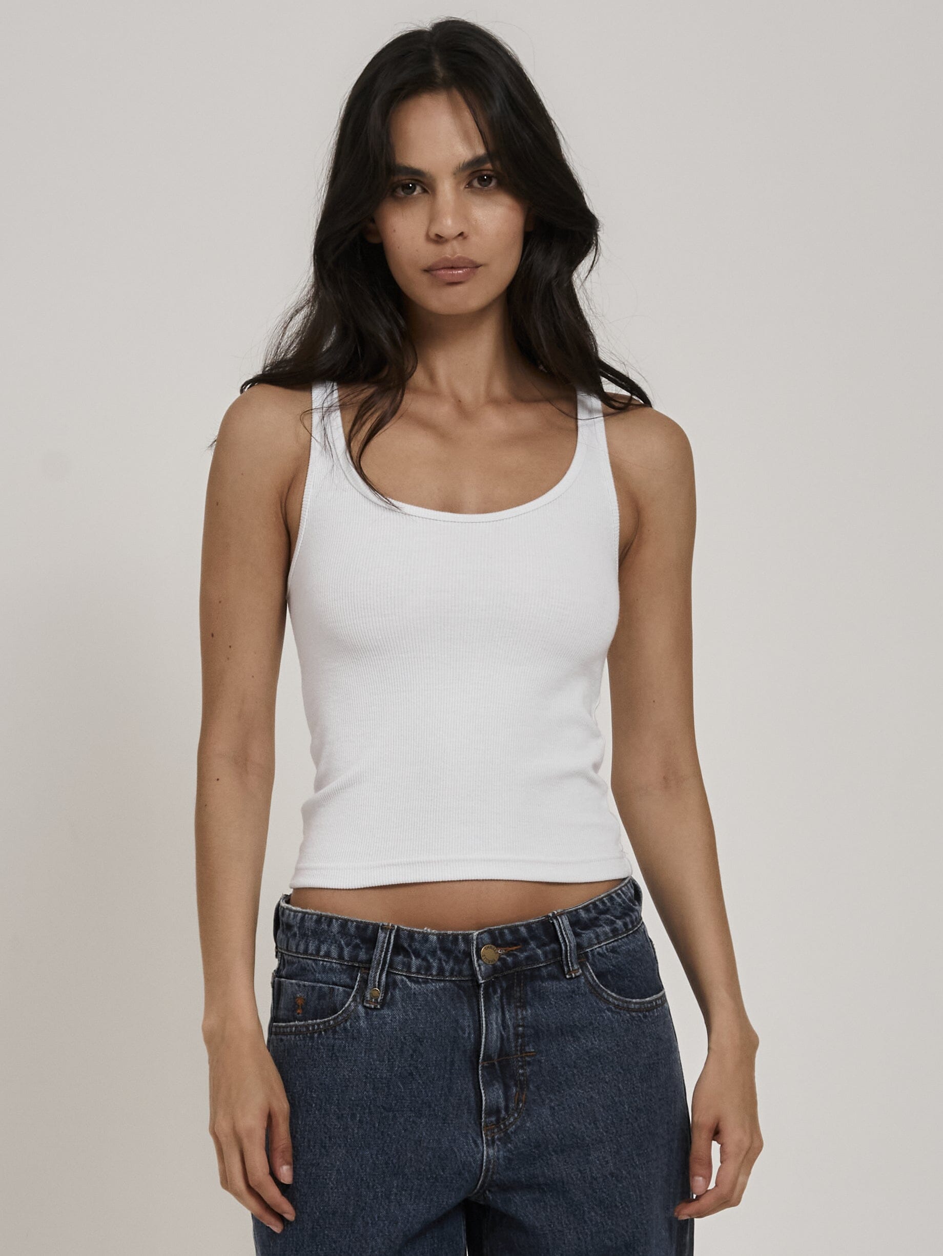 Elle Plunge Tank - White