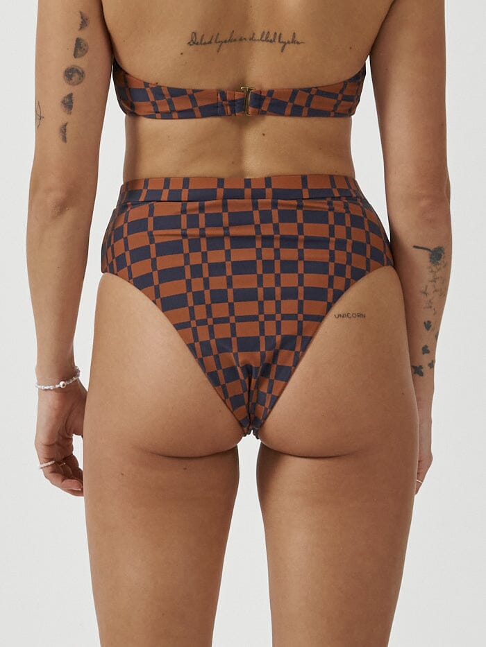 Revel High Cut Bikini Bottom - Navy