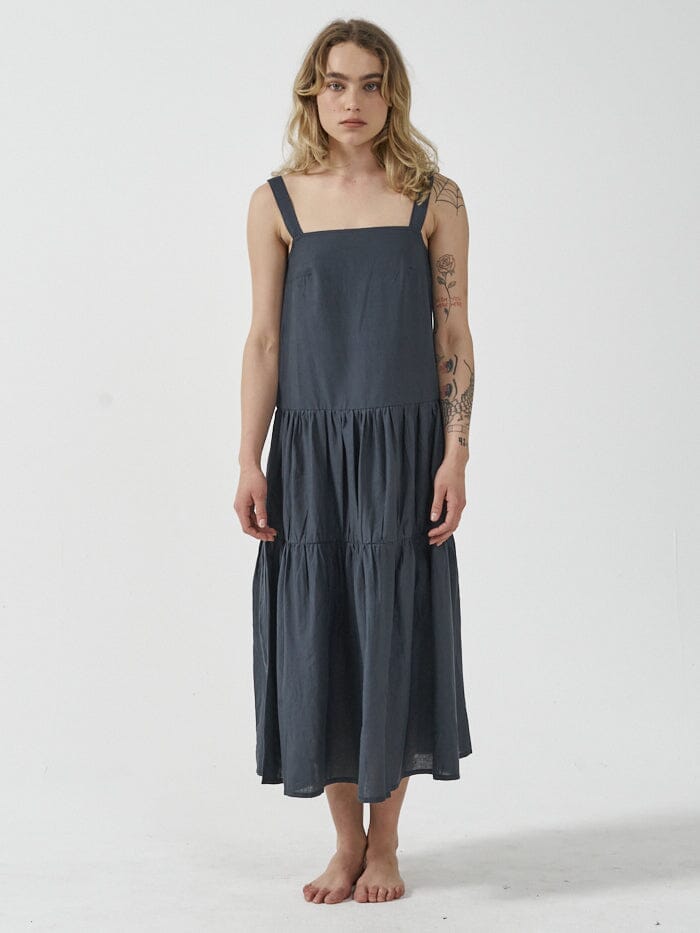 Division Mid Length Dress - Petrol