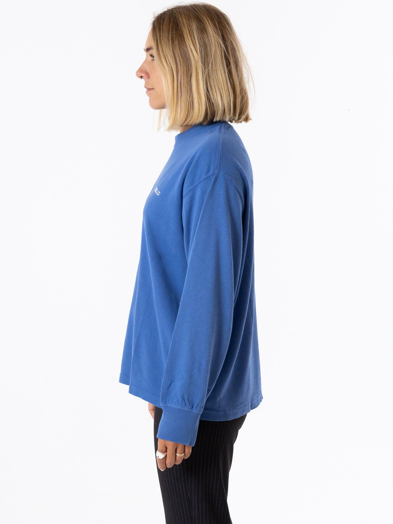 Spectral Long Sleeve Oversized Tee - Vintage Royal Blue